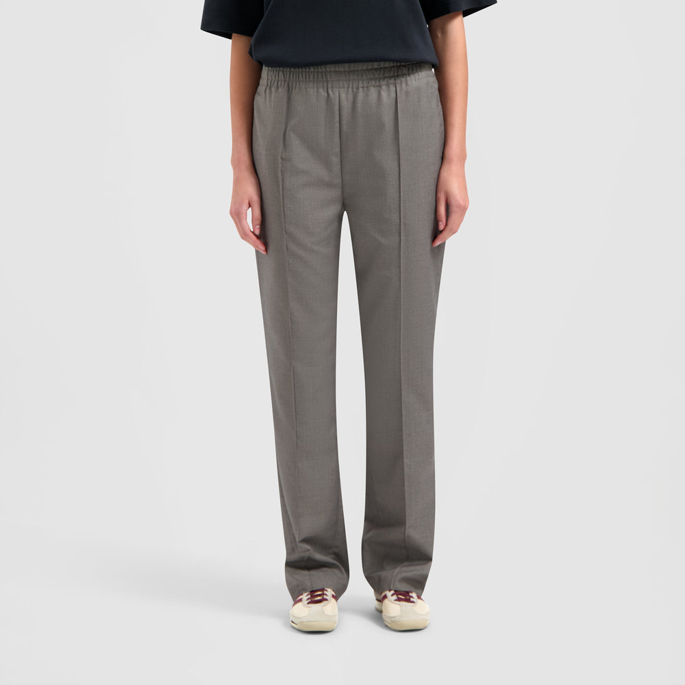 PINTUCK ELASTICATED PANTS | GREY