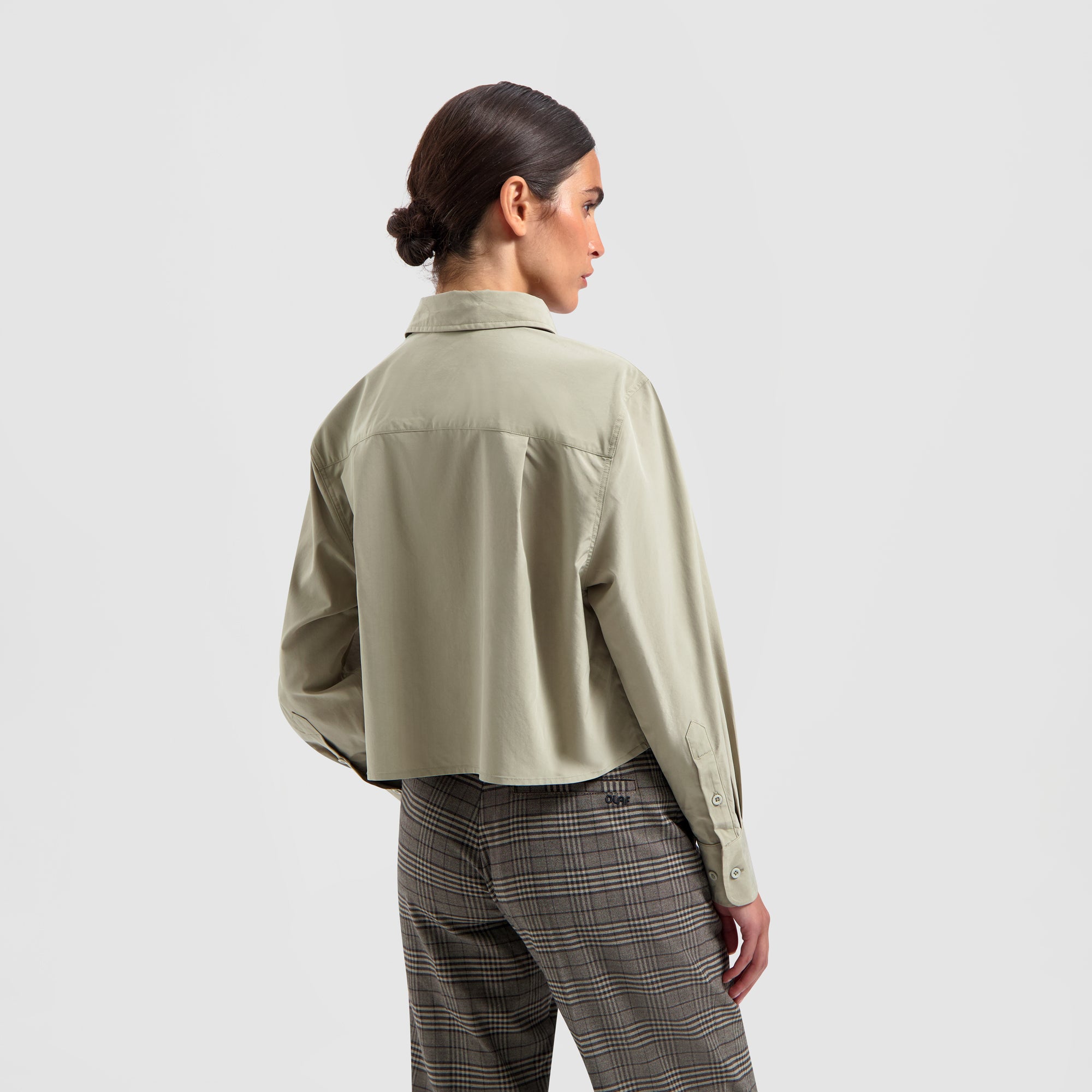 Cropped Shirt - Greige