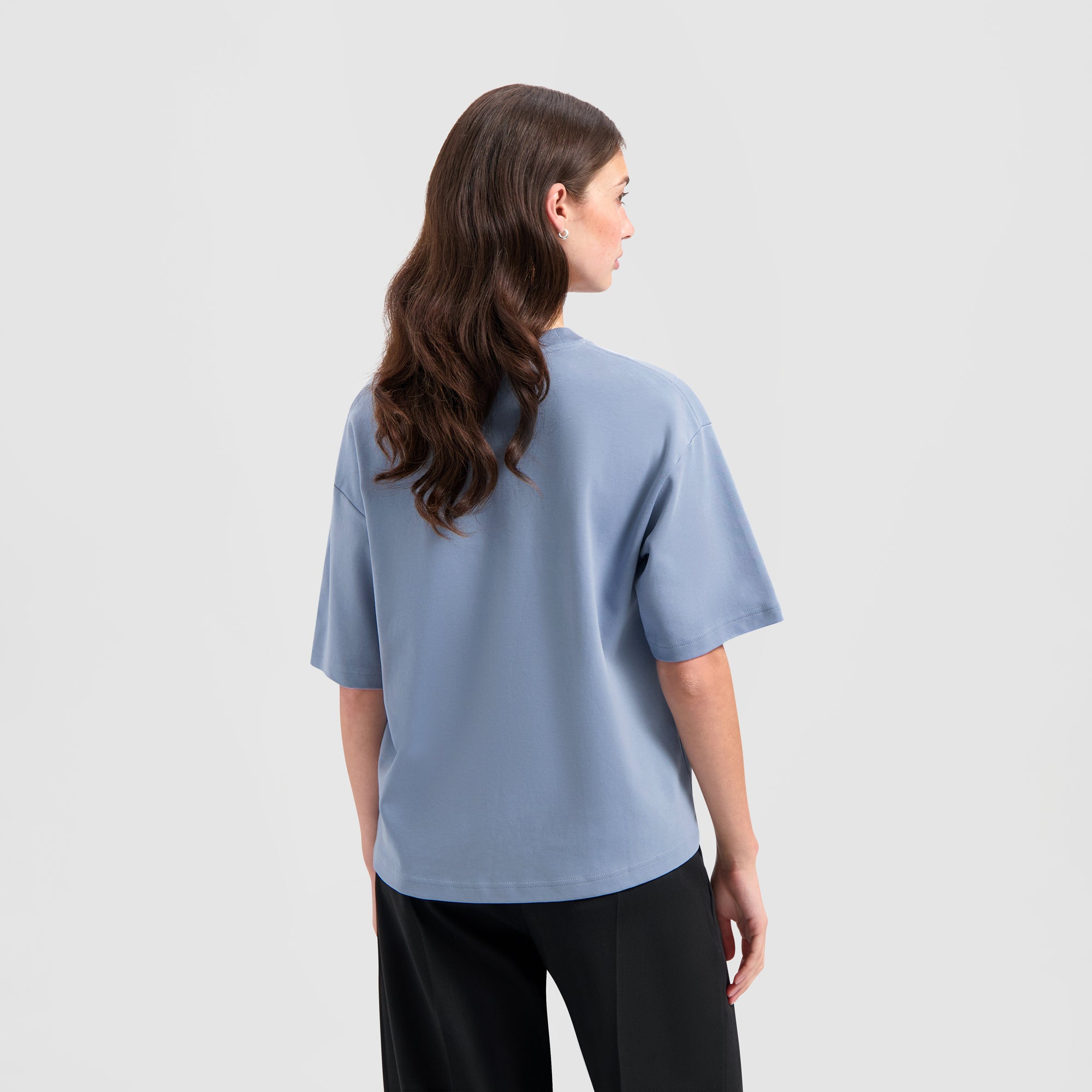 Interlock Boxy Tee - Dusty Blue