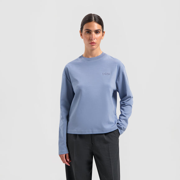 Interlock Logo LS Tee - Dusty Blue