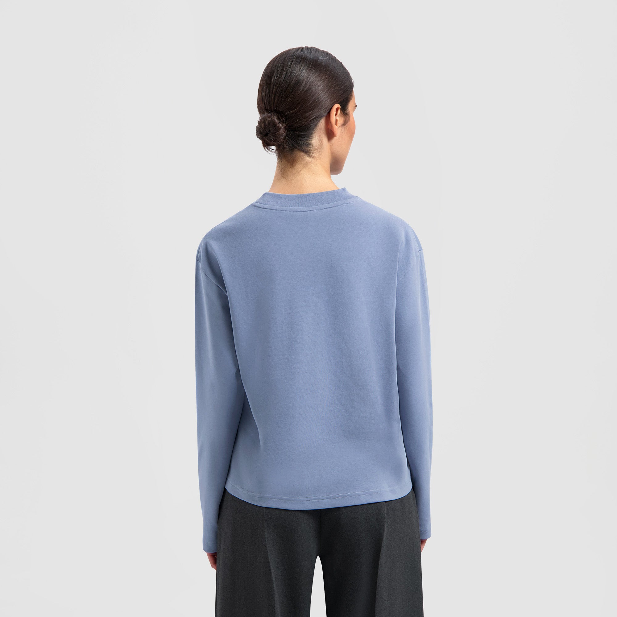 Interlock Logo LS Tee - Dusty Blue