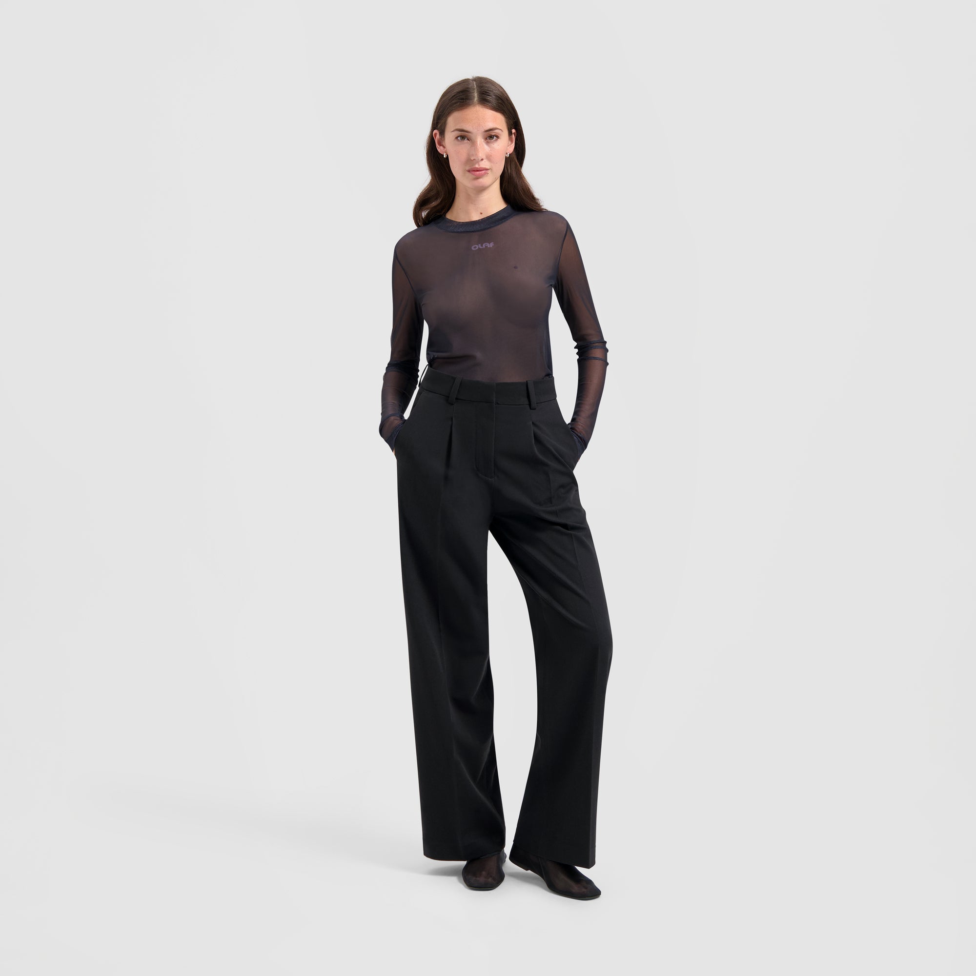 Mesh LS Top - Black