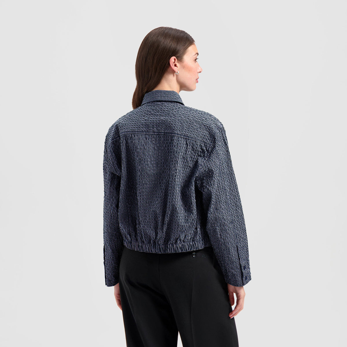 WMN CROPPED SHIRT JACKET | NAVY