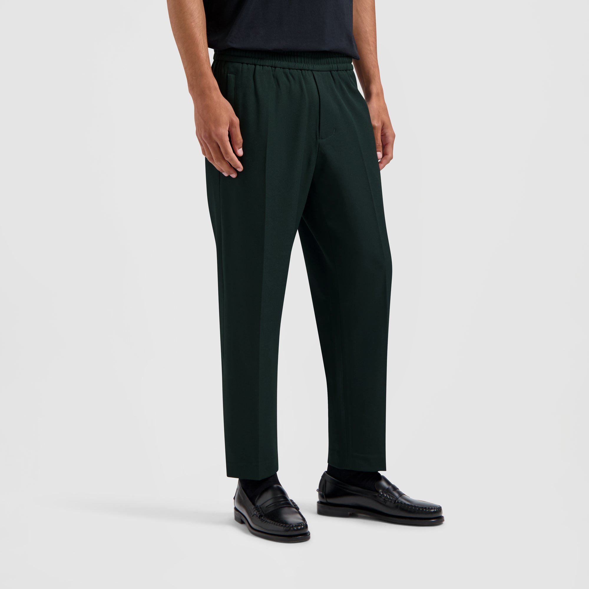 Slim Elasticated Pants - Green Slate