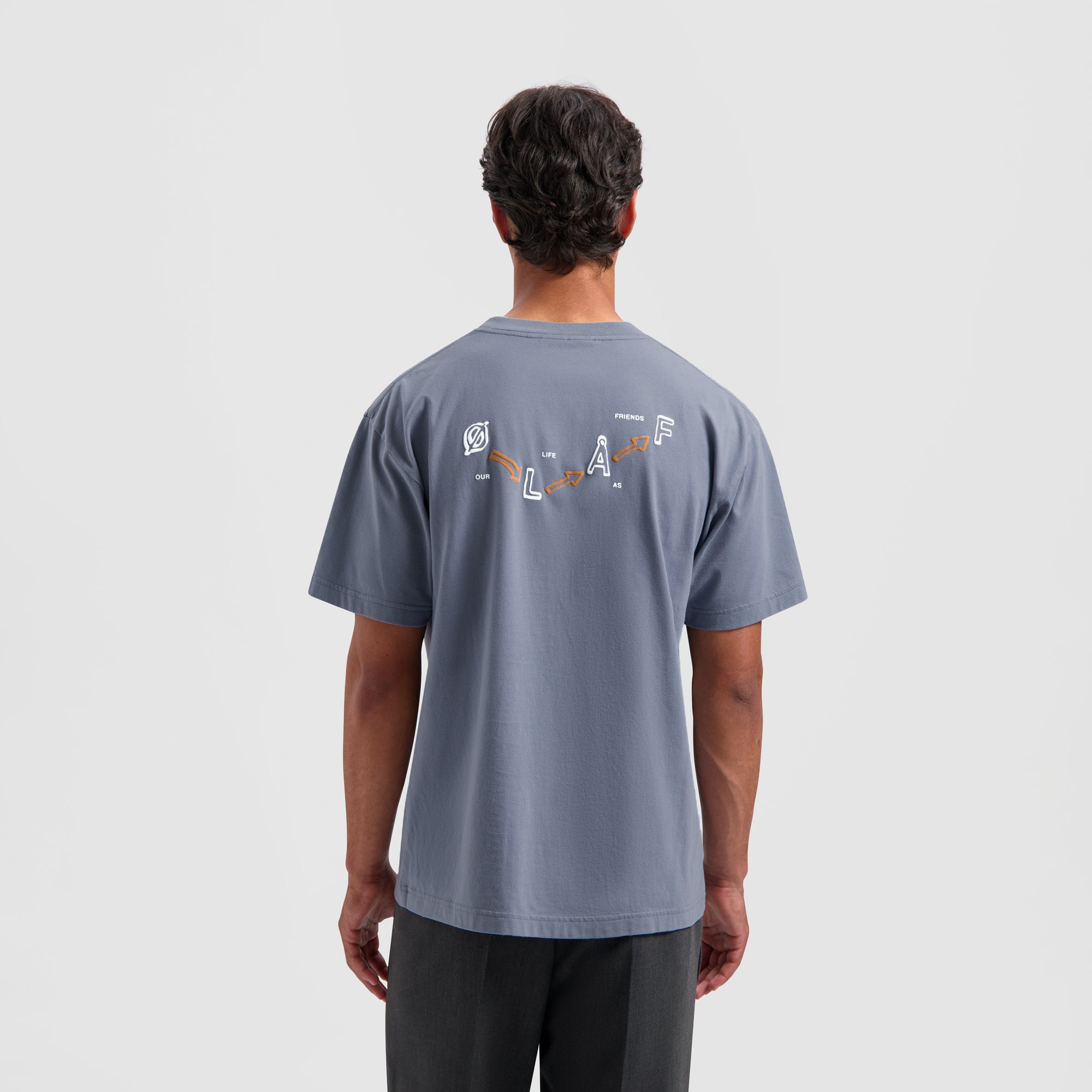 Arrows Tee - Dusty Blue