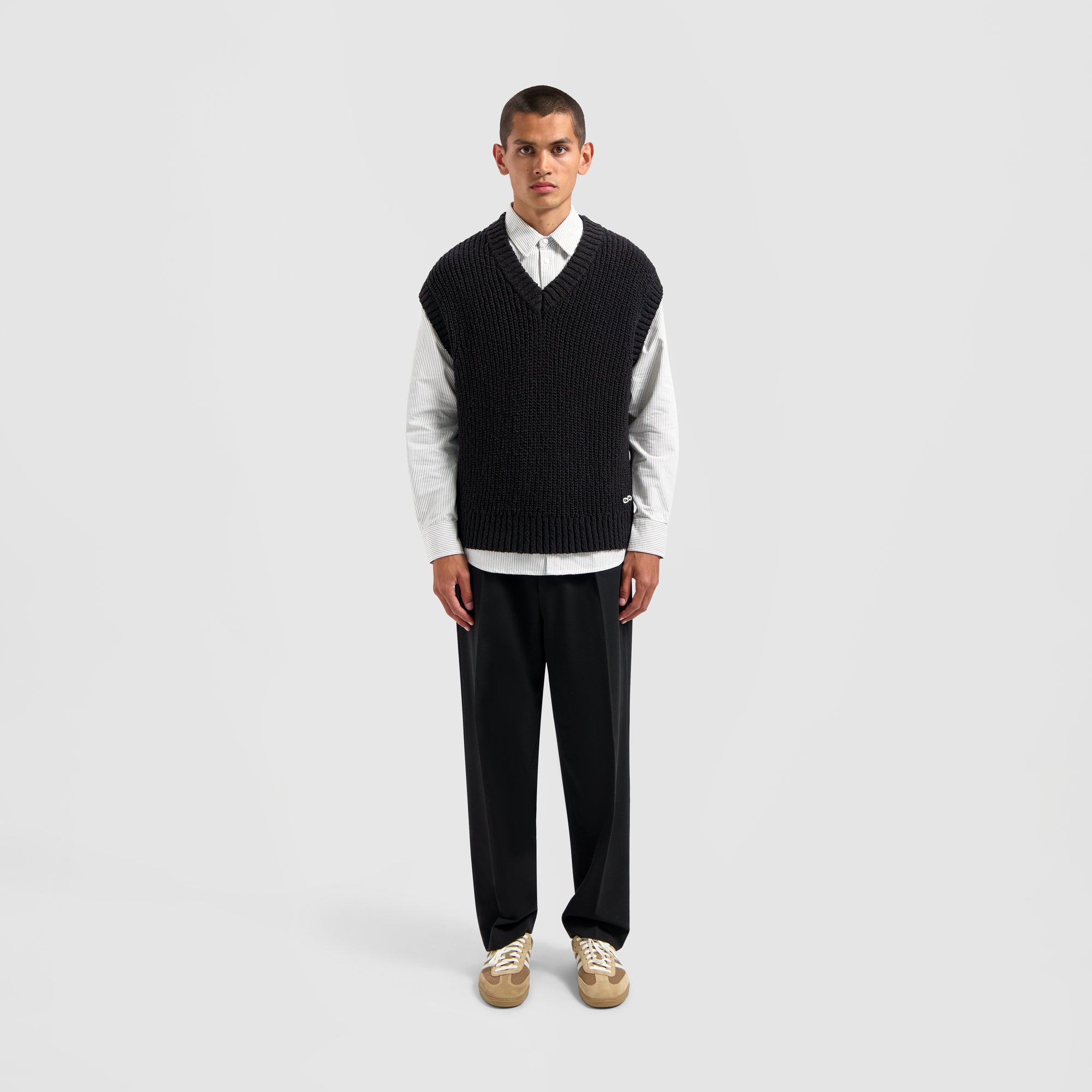 Knitted Vest - Black