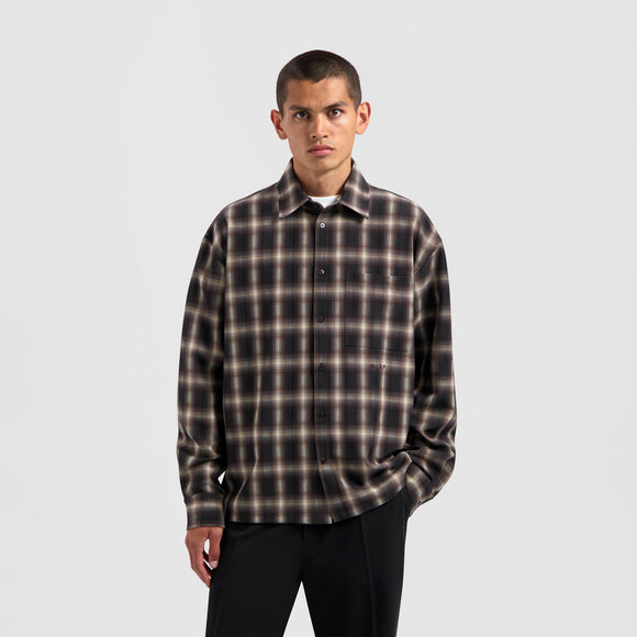 Plaid Boxy Shirt - Multi/Brown
