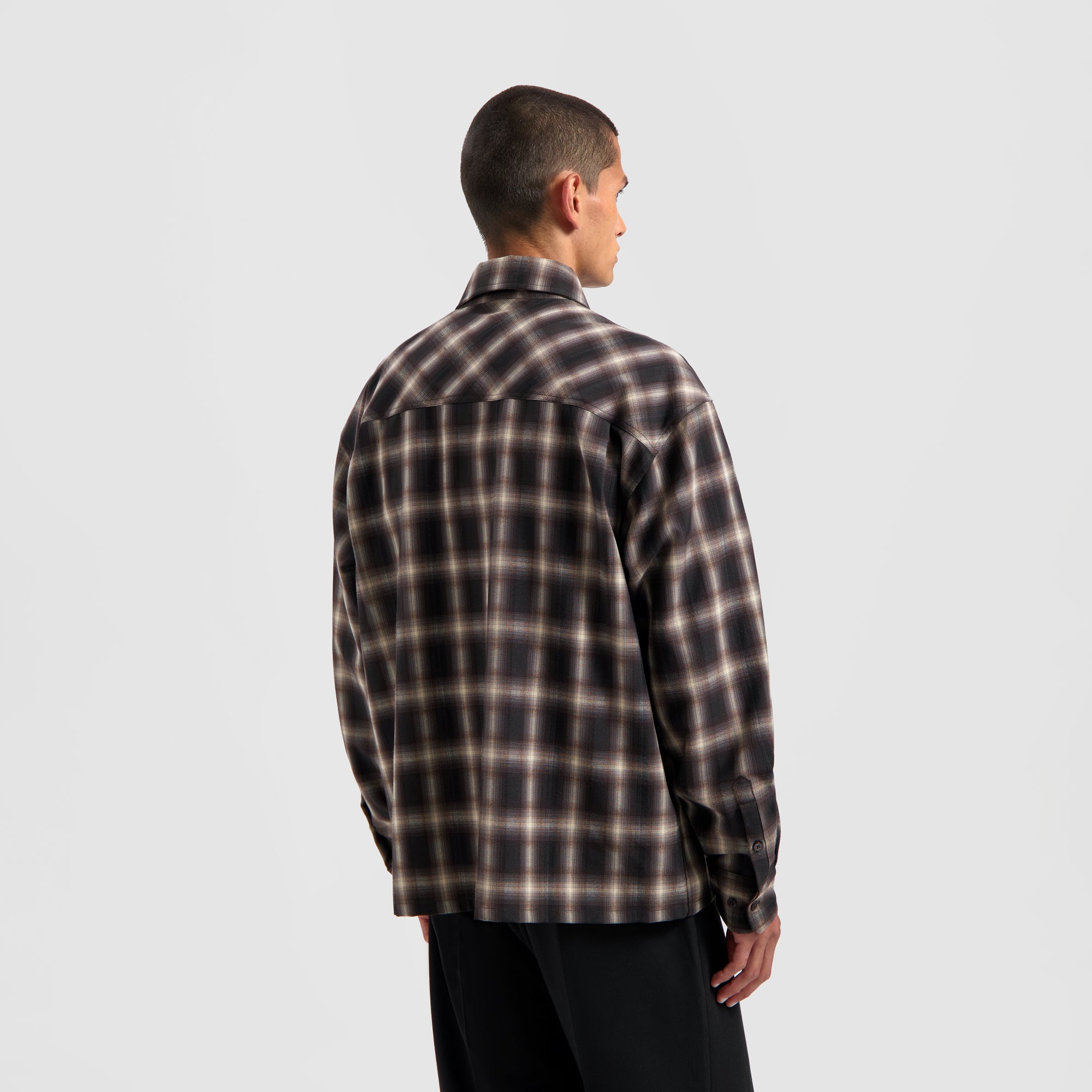 Plaid Boxy Shirt - Multi/Brown