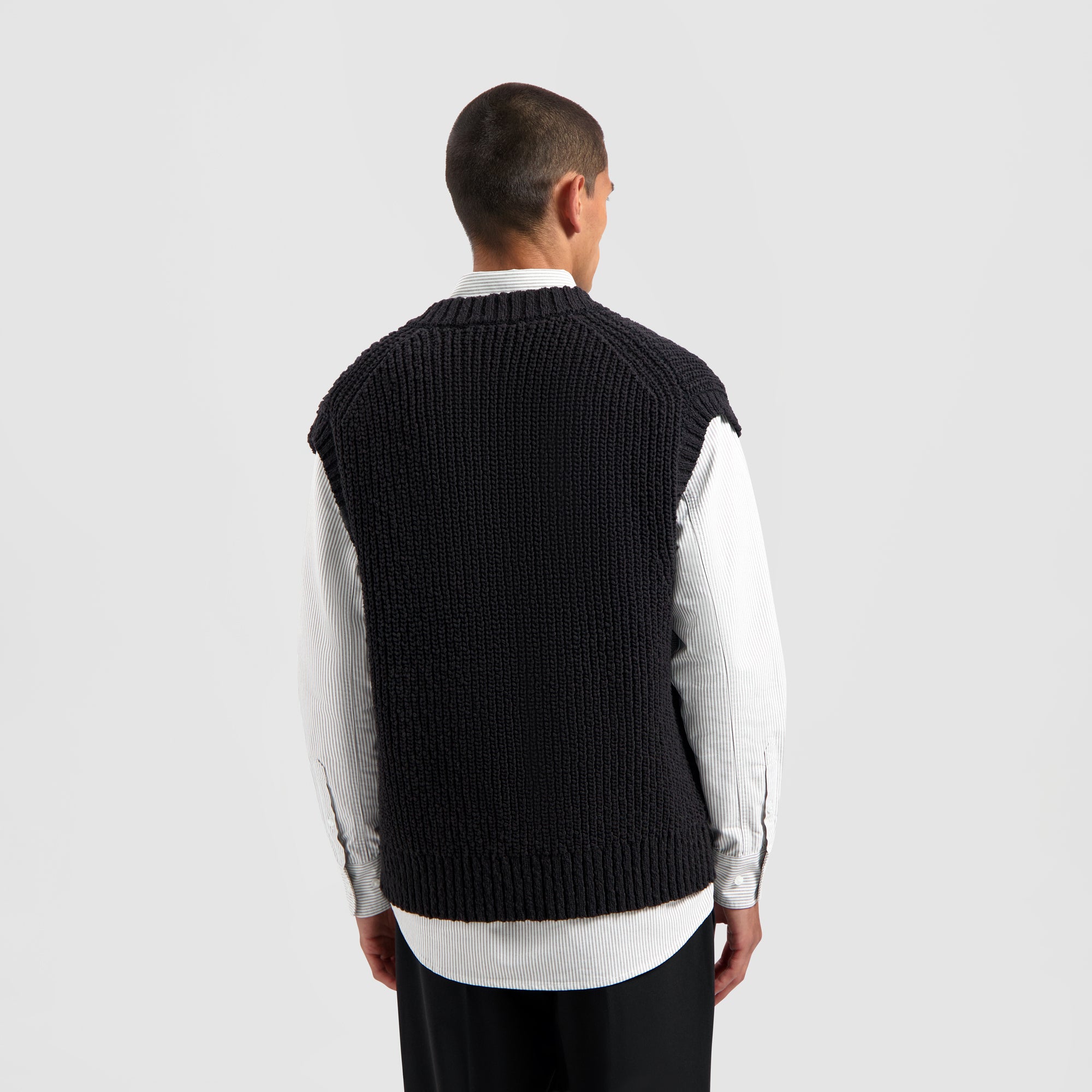 Knitted Vest - Black