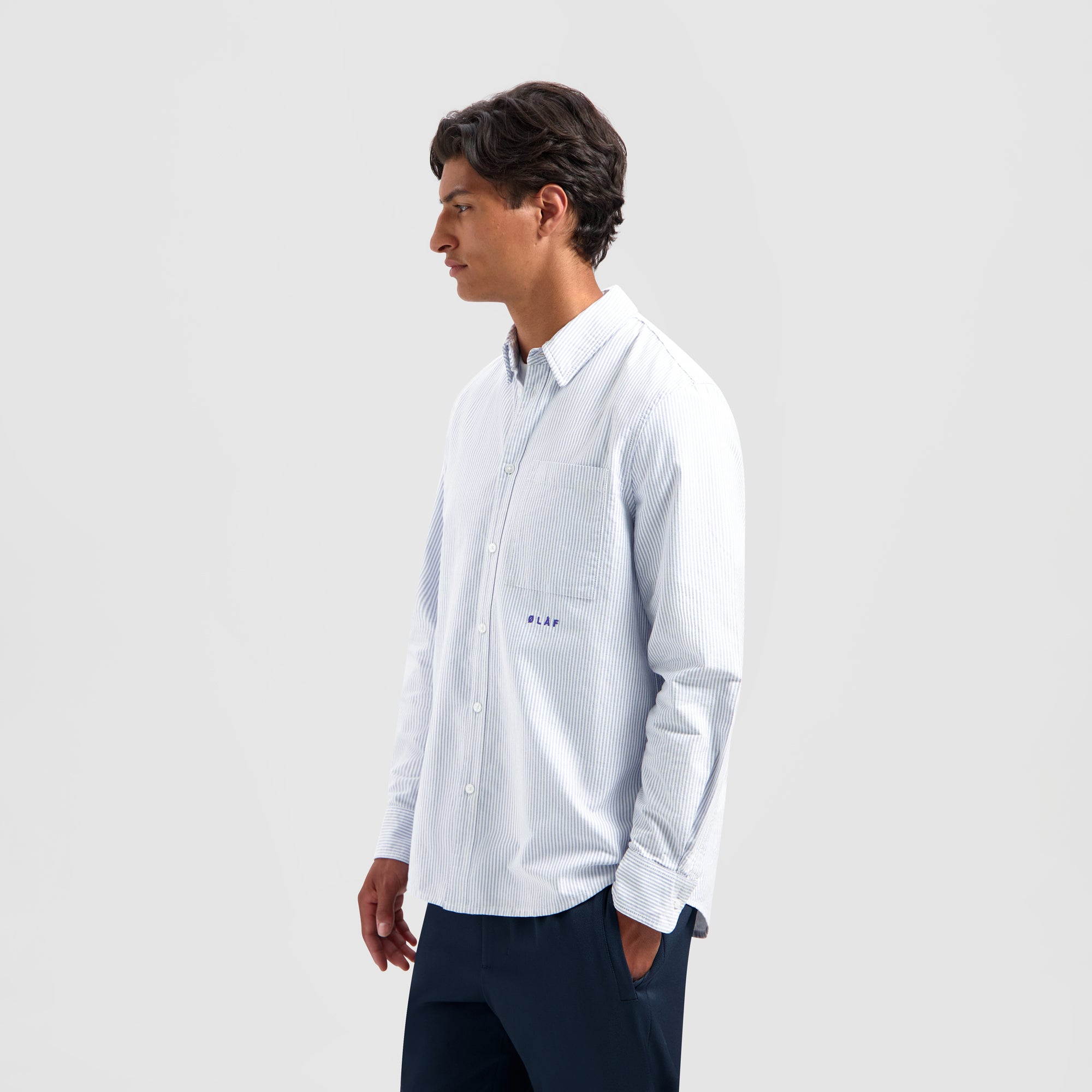 Stripe Oxford Shirt - Blue/White