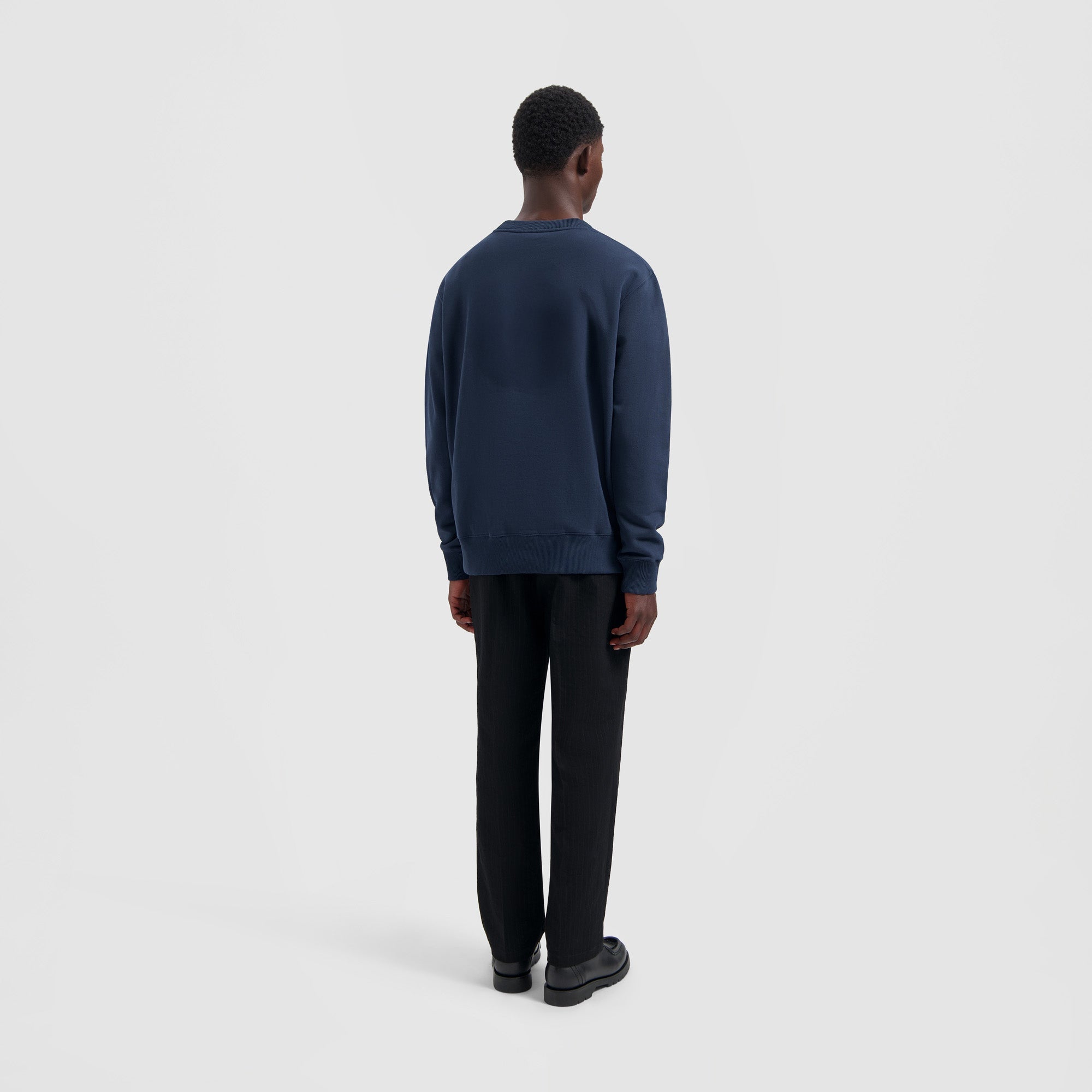 Sans Embro Crewneck - Navy