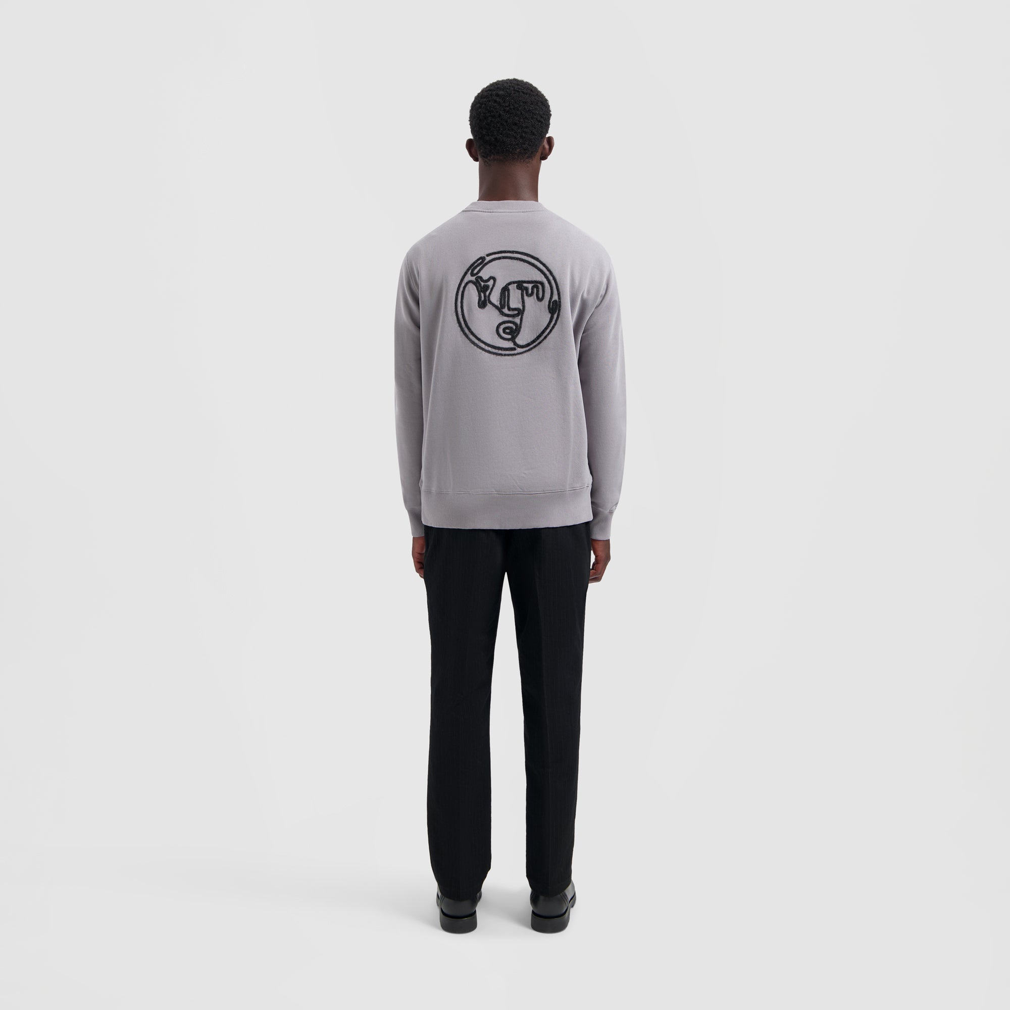Nostalgia Face Crewneck - Slate Grey
