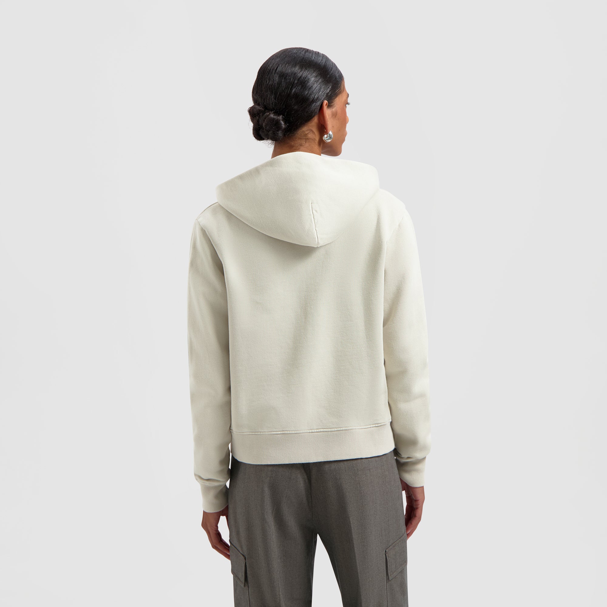 Scribble Zip Hoodie - Cement