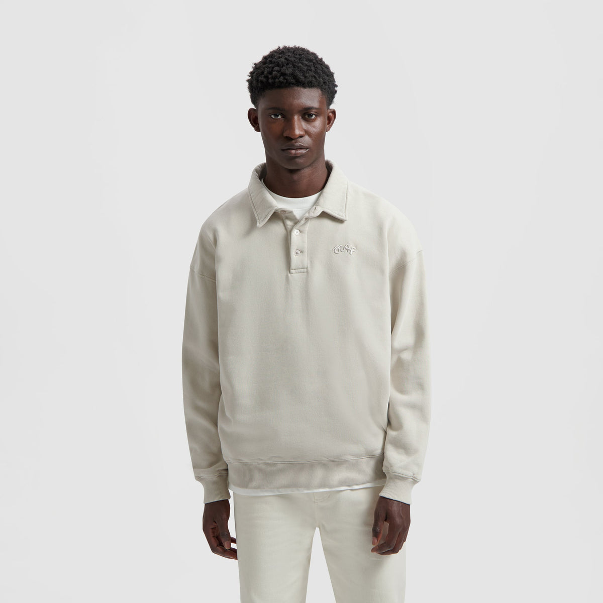 SIGNATURE POLO SWEAT | CEMENT