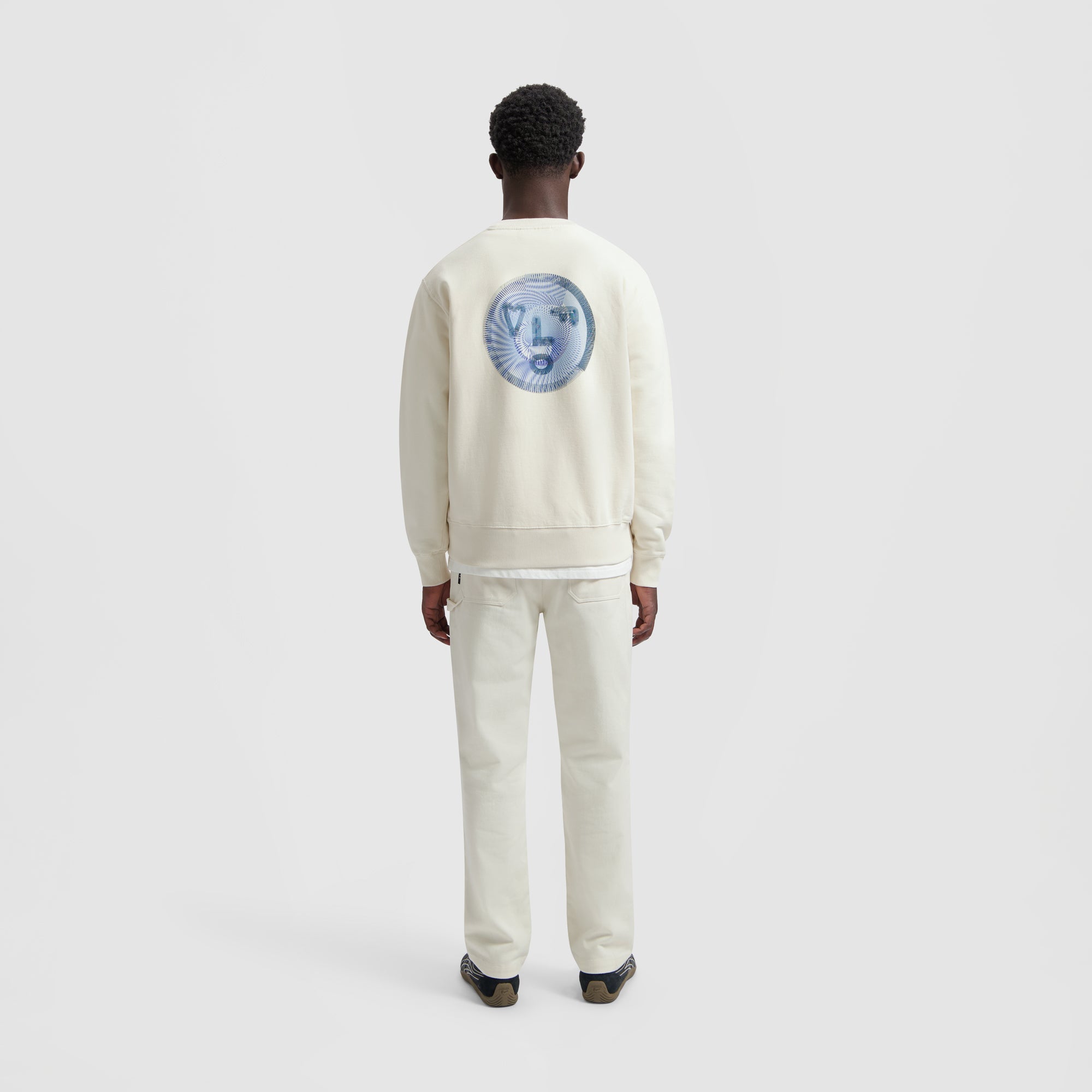 Spiral Face Crewneck - Off White