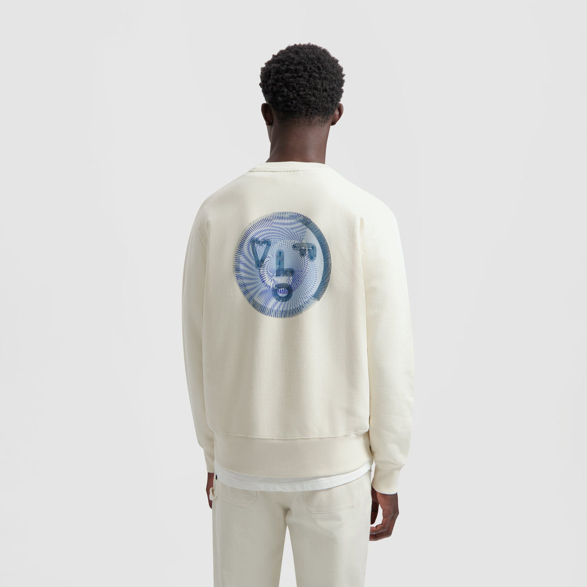 SPIRAL FACE CREWNECK | OFF WHITE