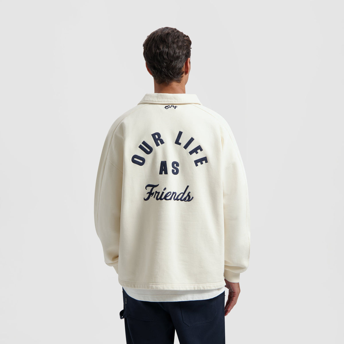 VARSITY POLO SWEAT | OFF WHITE