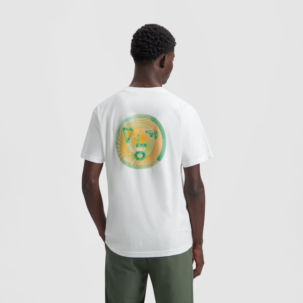SPIRAL FACE TEE | OPTICAL WHITE
