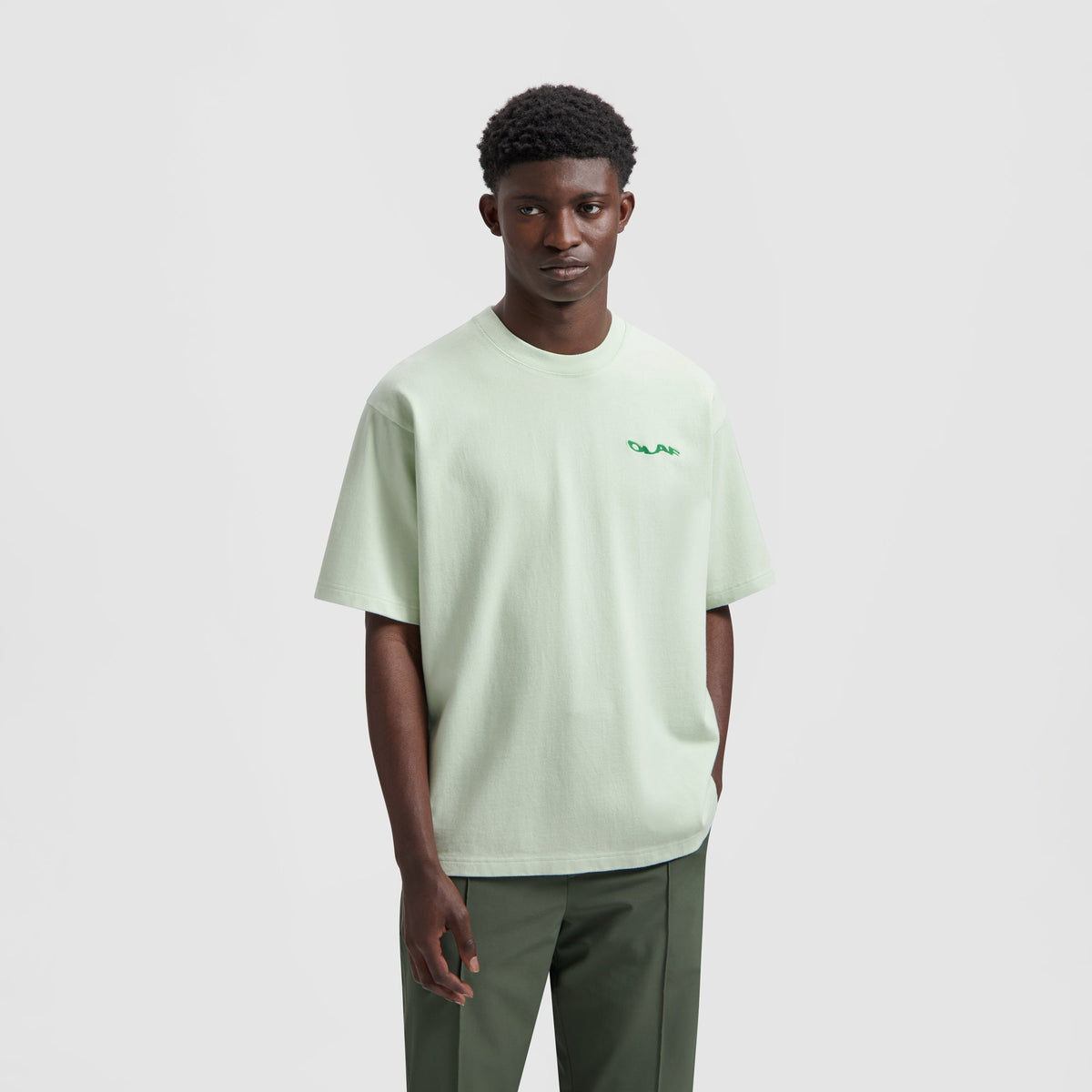 WAVY DRIFT EMBRO TEE | PALE GREEN