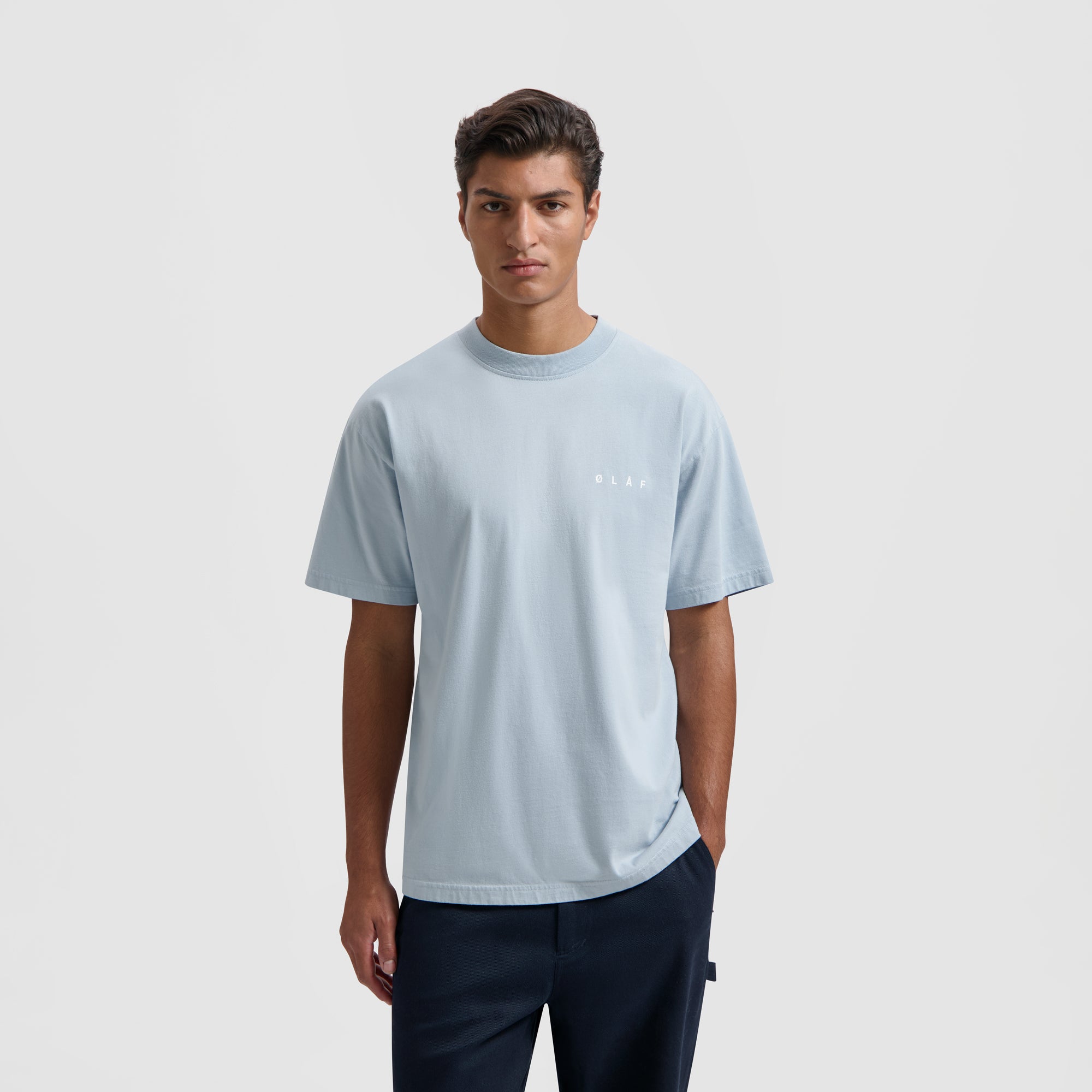 Face Tee - Baby Blue