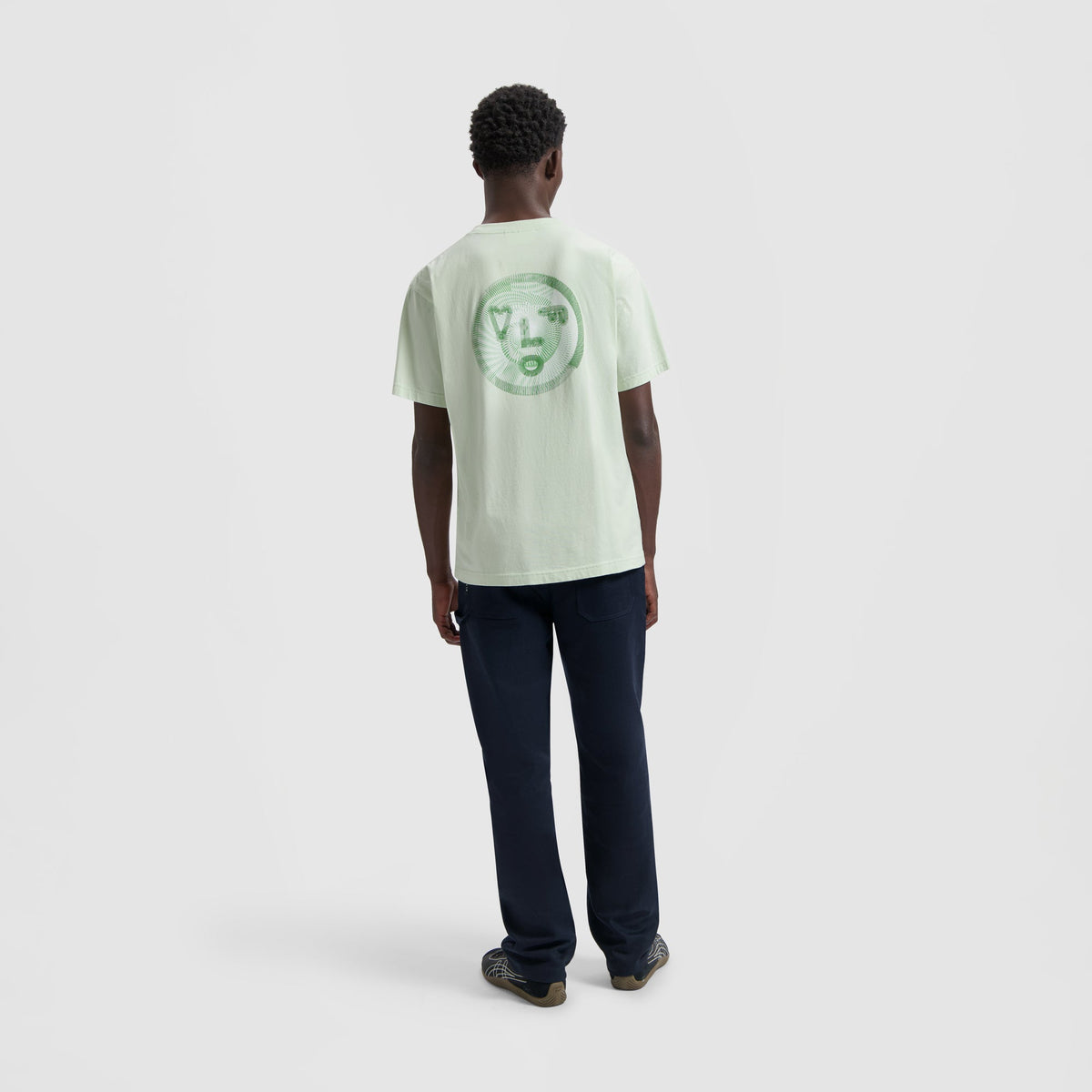 SPIRAL FACE TEE | PALE GREEN