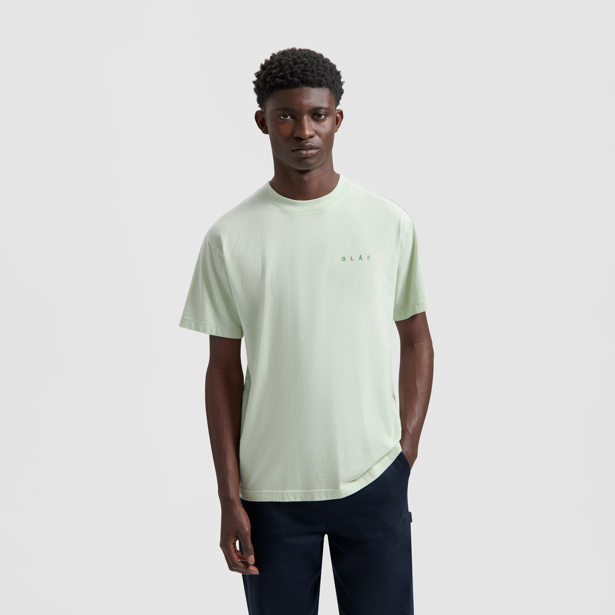 SPIRAL FACE TEE | PALE GREEN