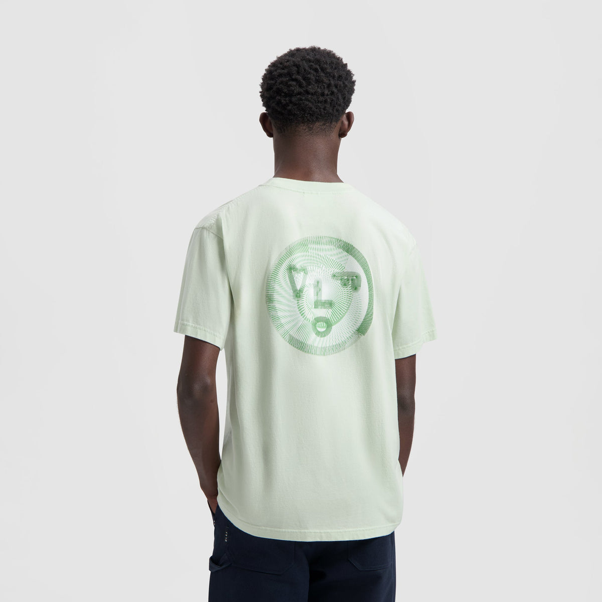 SPIRAL FACE TEE | PALE GREEN