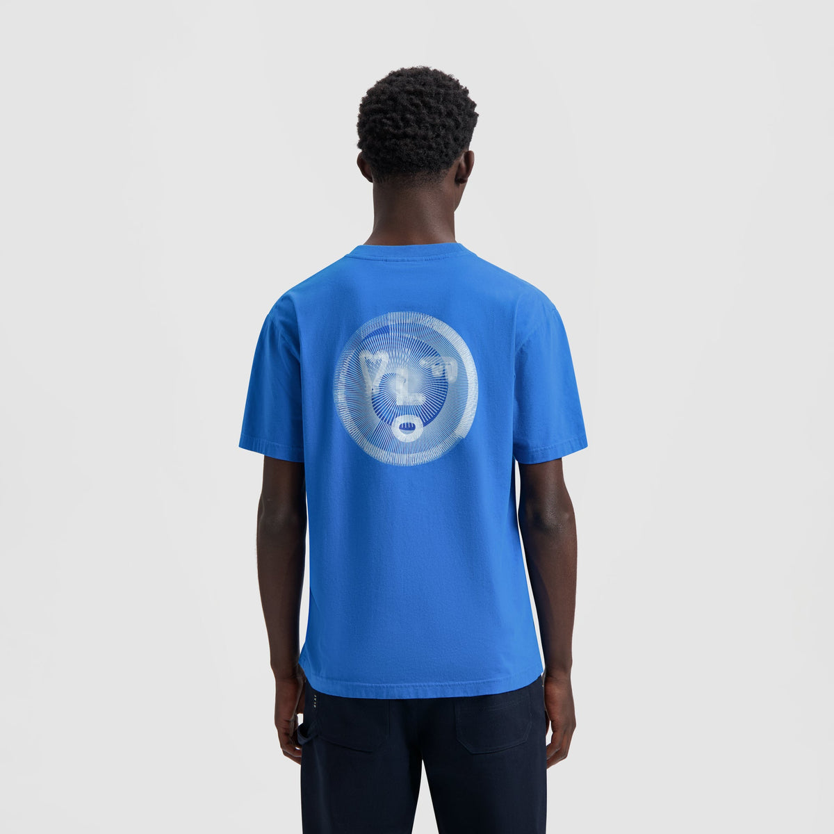 SPIRAL FACE TEE | BRIGHT BLUE