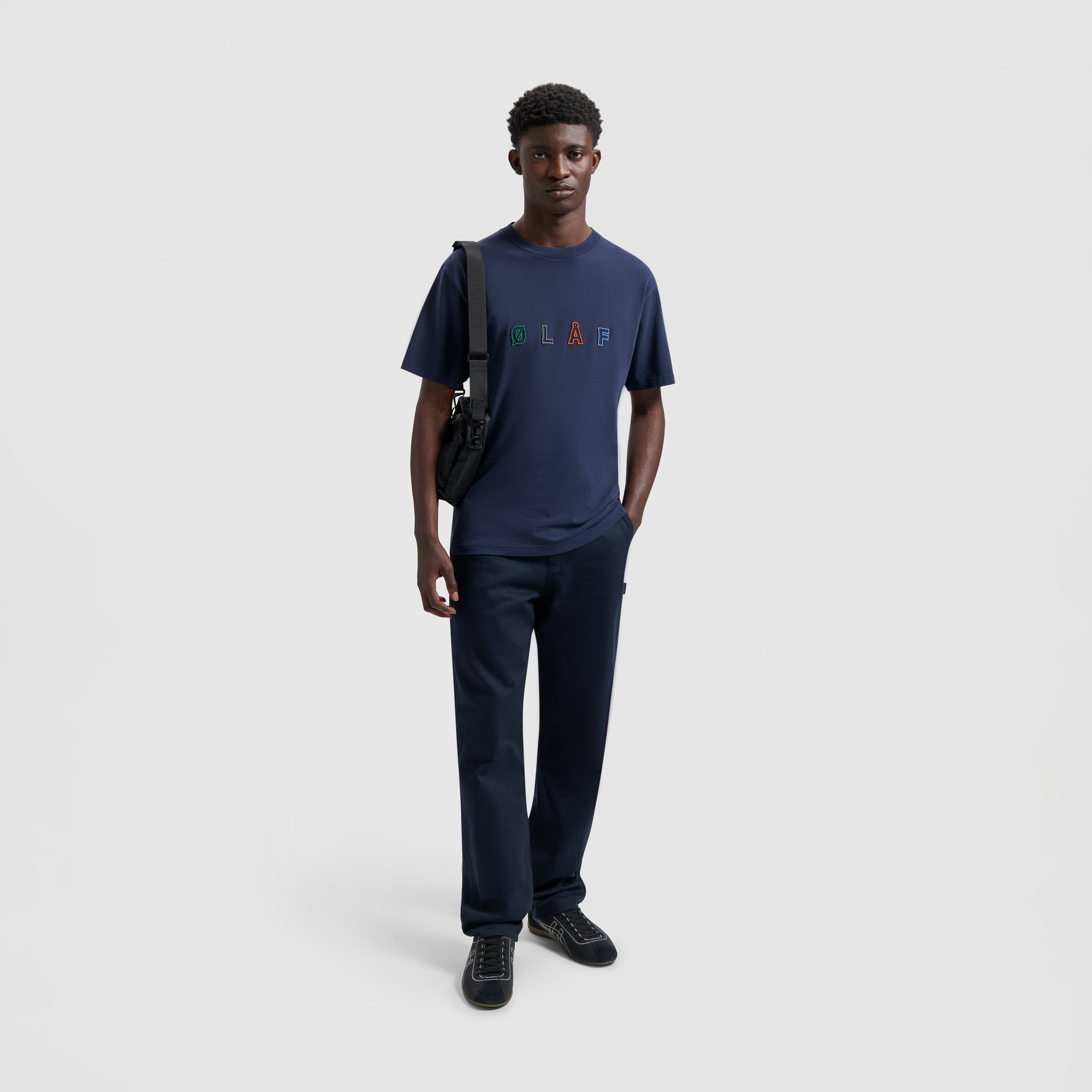 Sans Embro Logo Tee - Navy