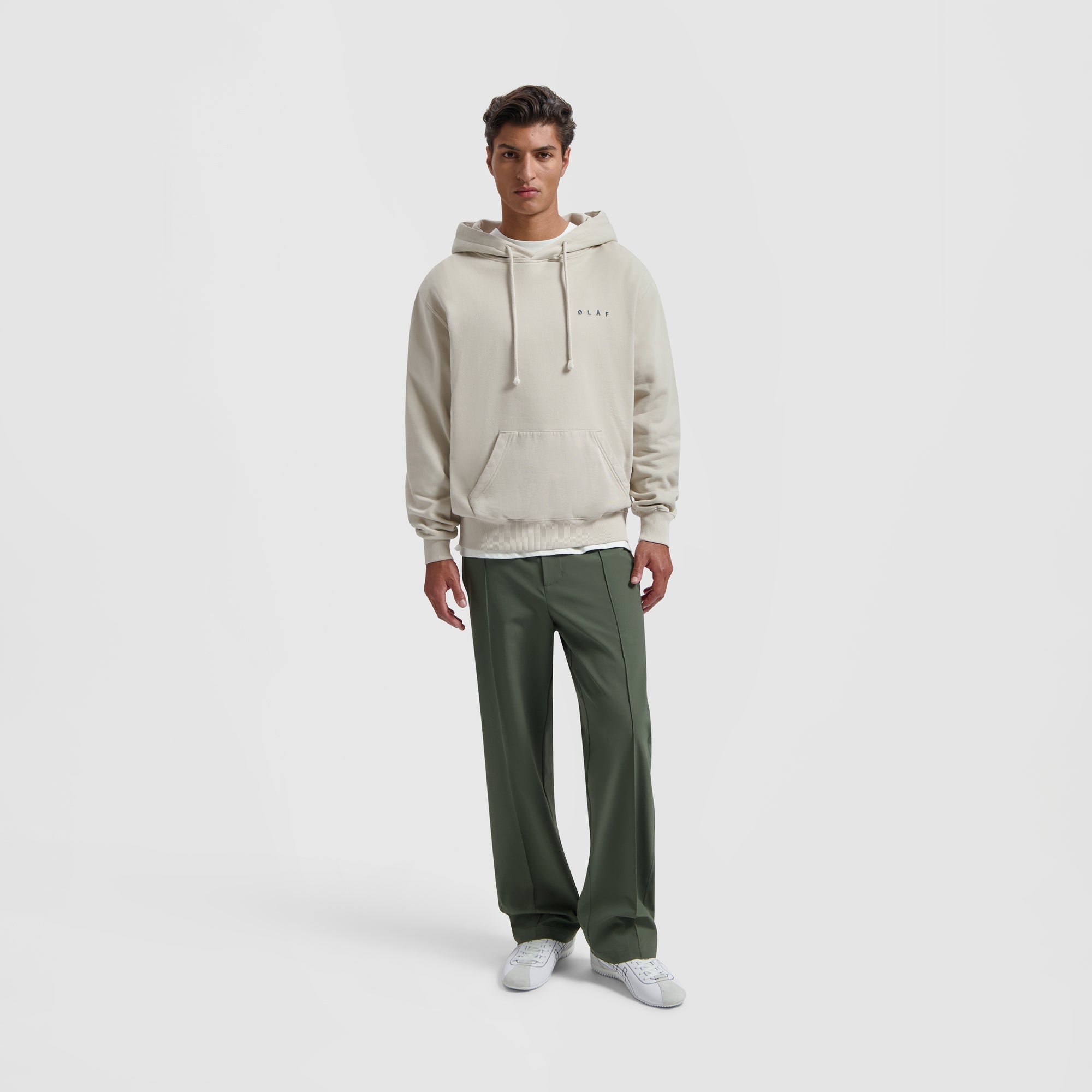 Spiral Face Hoodie - Cement