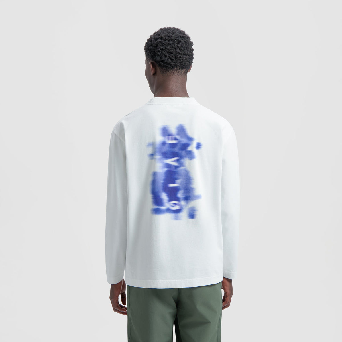 INK STAIN TEE LS | OPTICAL WHITE