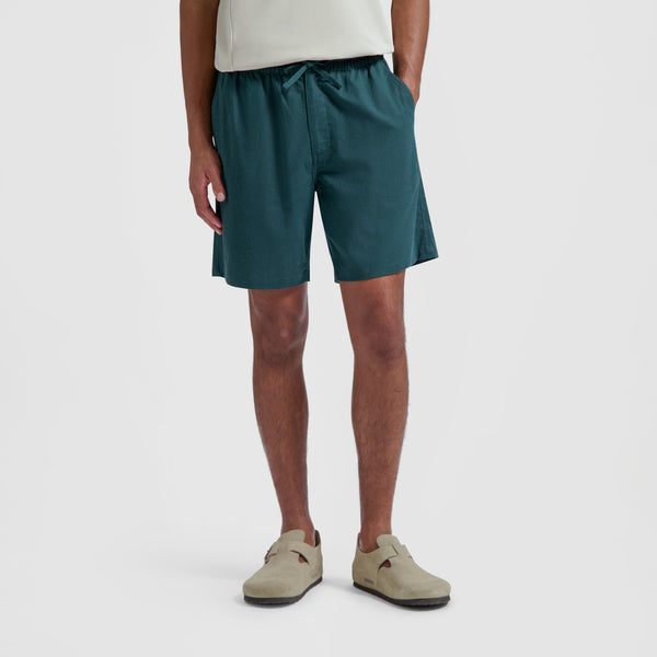 Linen Shorts - Dark Green