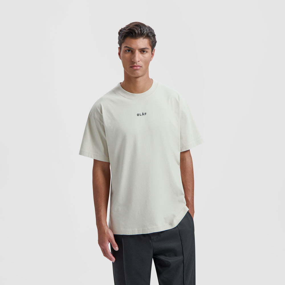 Block Tee - Cement / Black