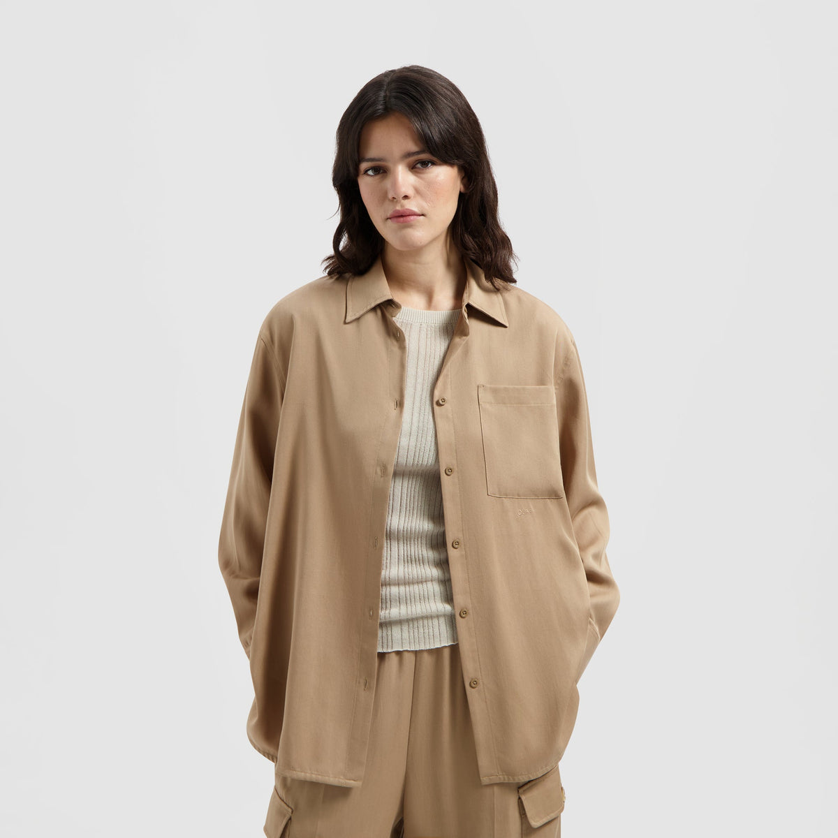 DRAPEY SHIRT LS | CINNAMON
