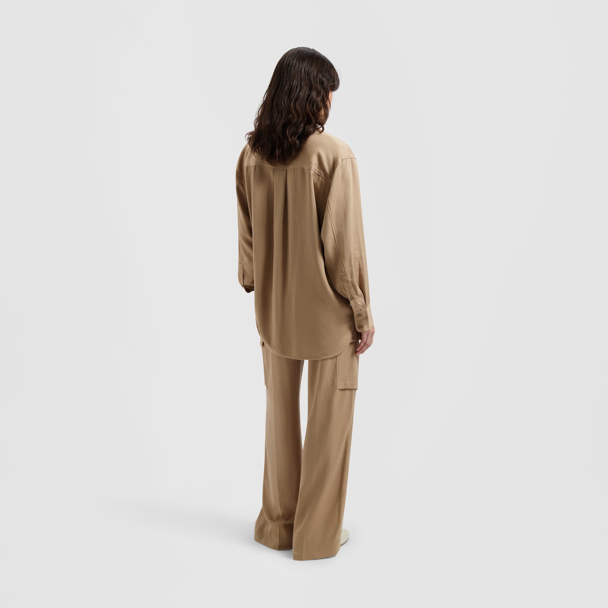 Drapey LS Shirt - Cinnamon Brown