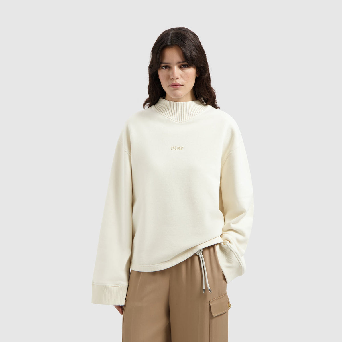 RETRO LOGO MOCKNECK | OFF WHITE