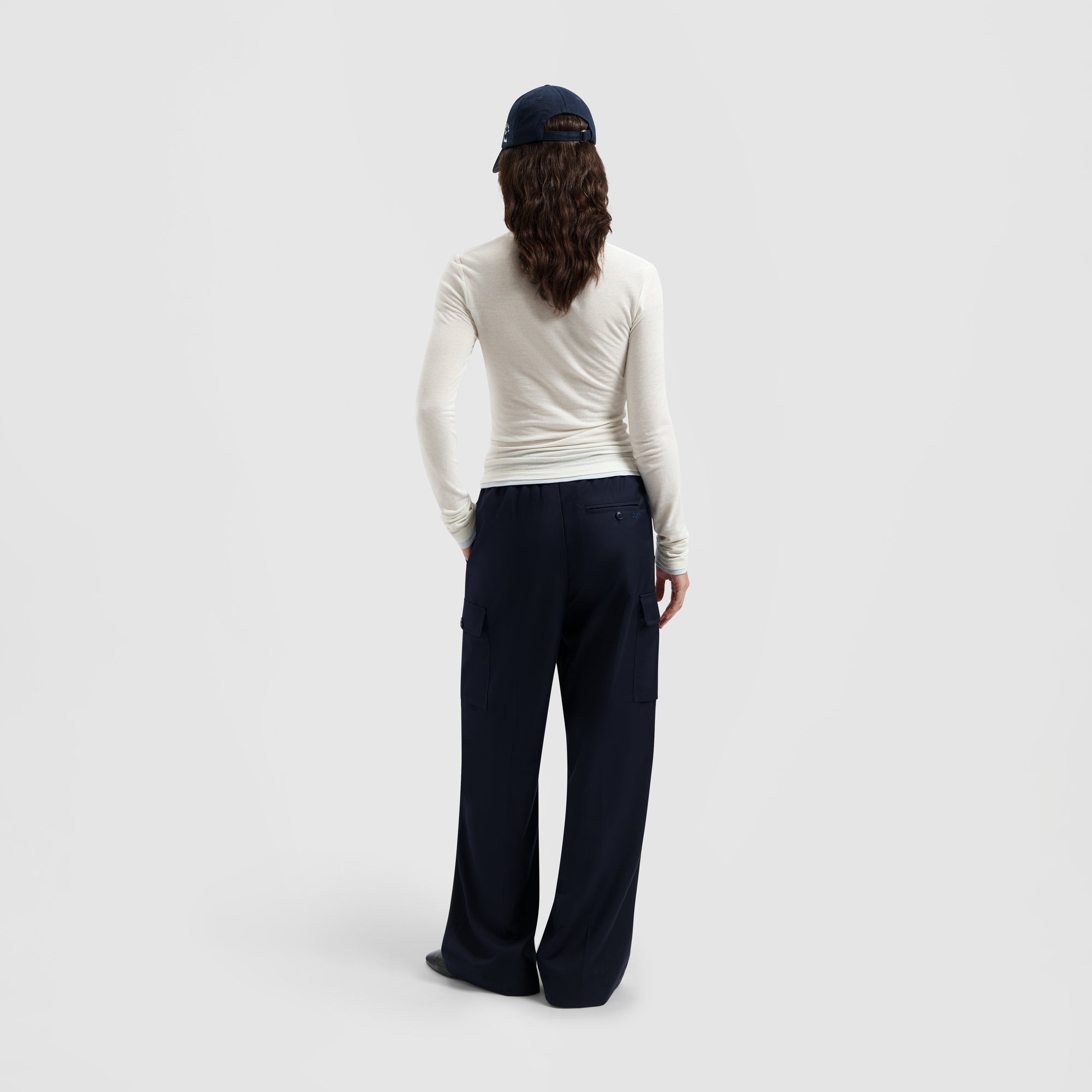 Retro Logo Double Layer LS Top - Off White