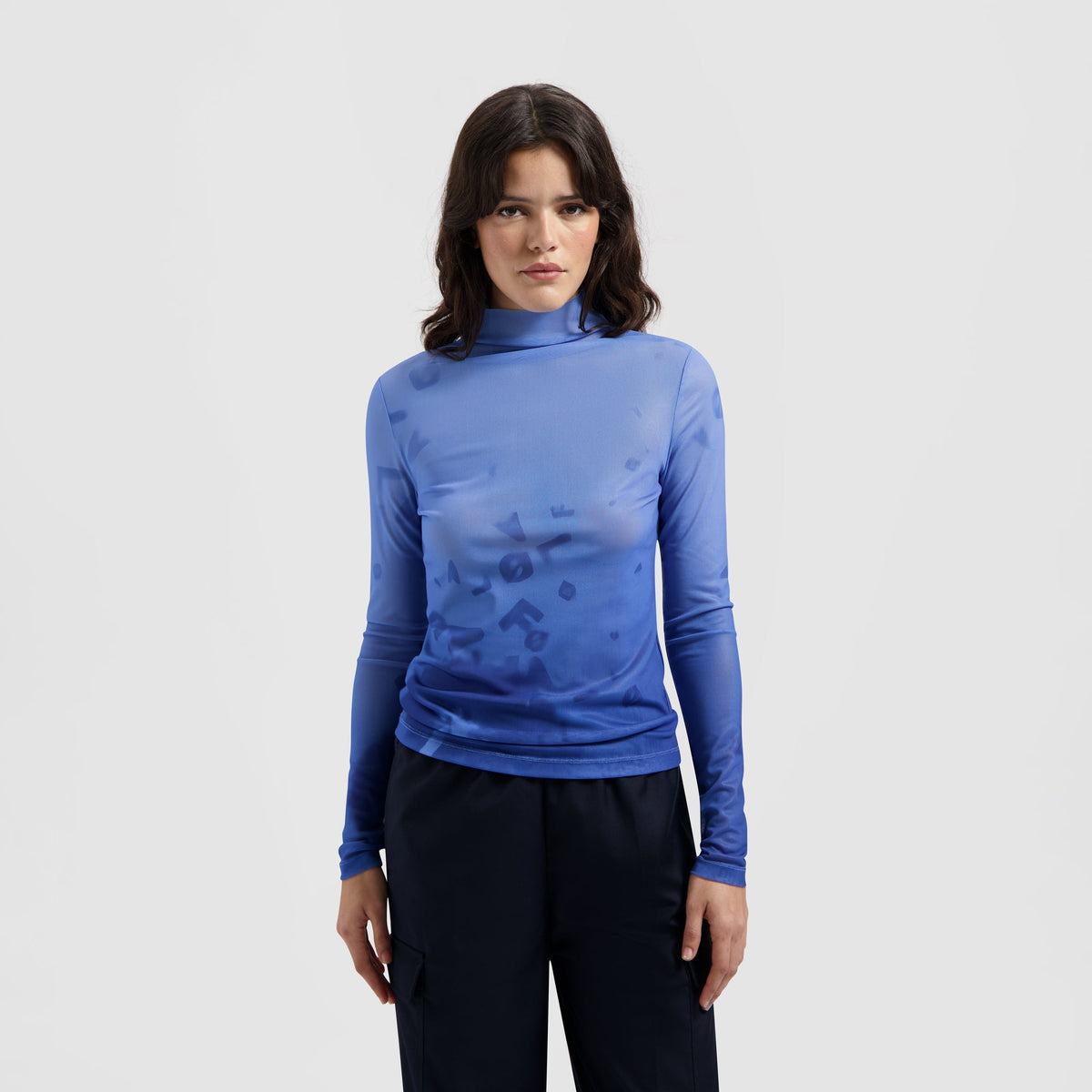 DANDELION MOCKNECK TOP | SUMMER SKY