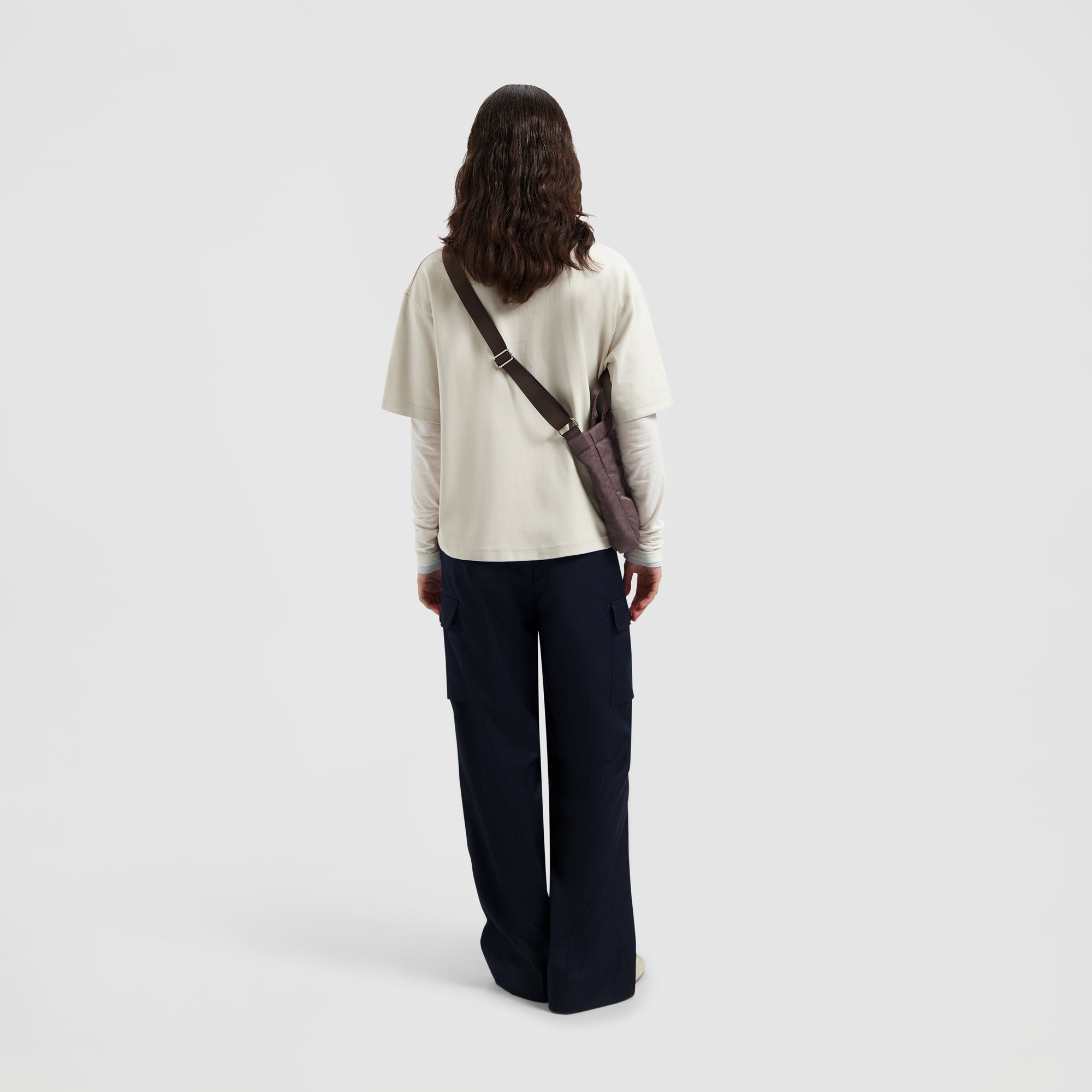 Retro Logo Boxy Tee - Cement