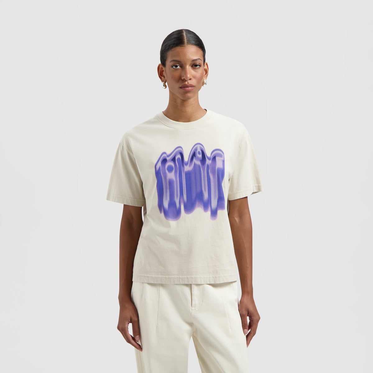 SMUDGE LOGO TEE | CEMENT