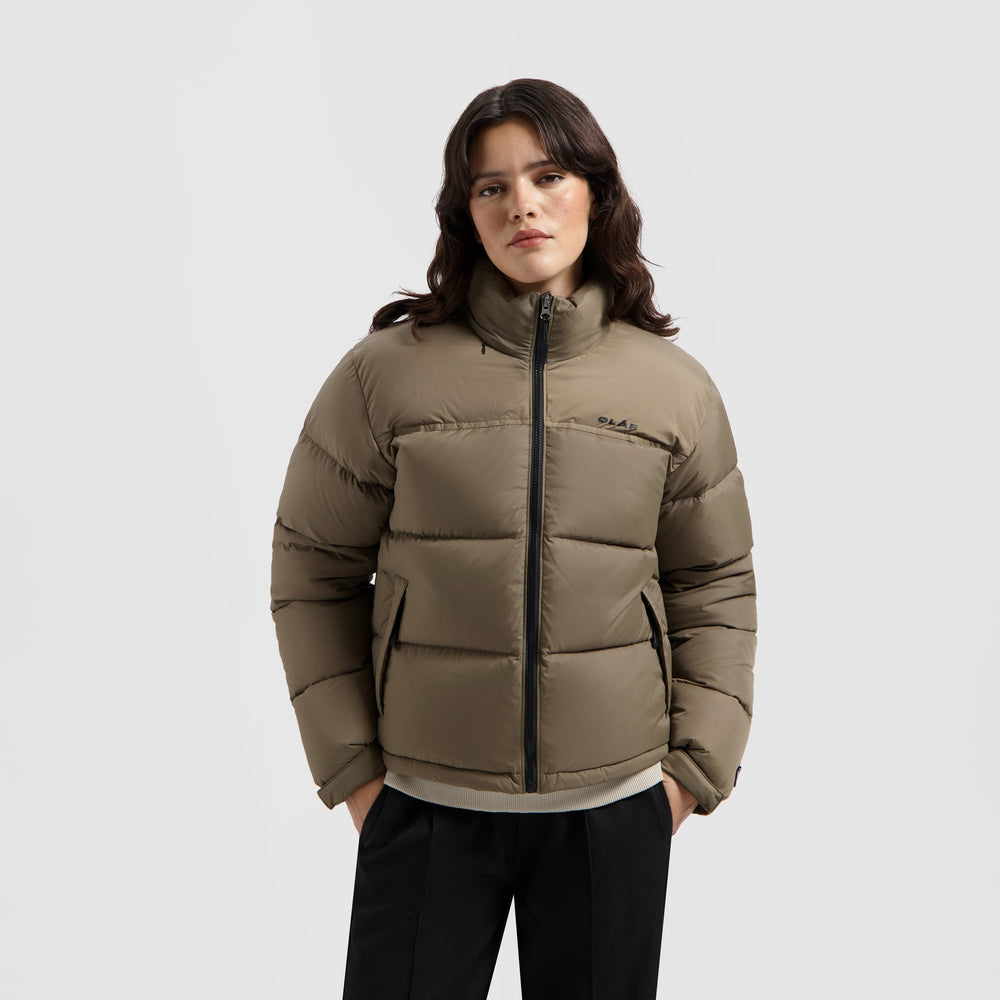 OLAF WMN PUFFER JACKET | LIGHT BROWN