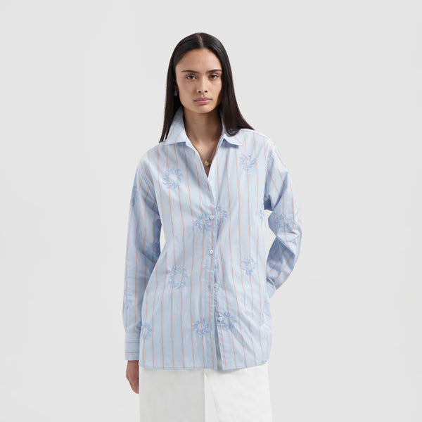 Stripe Embro Sun Shirt