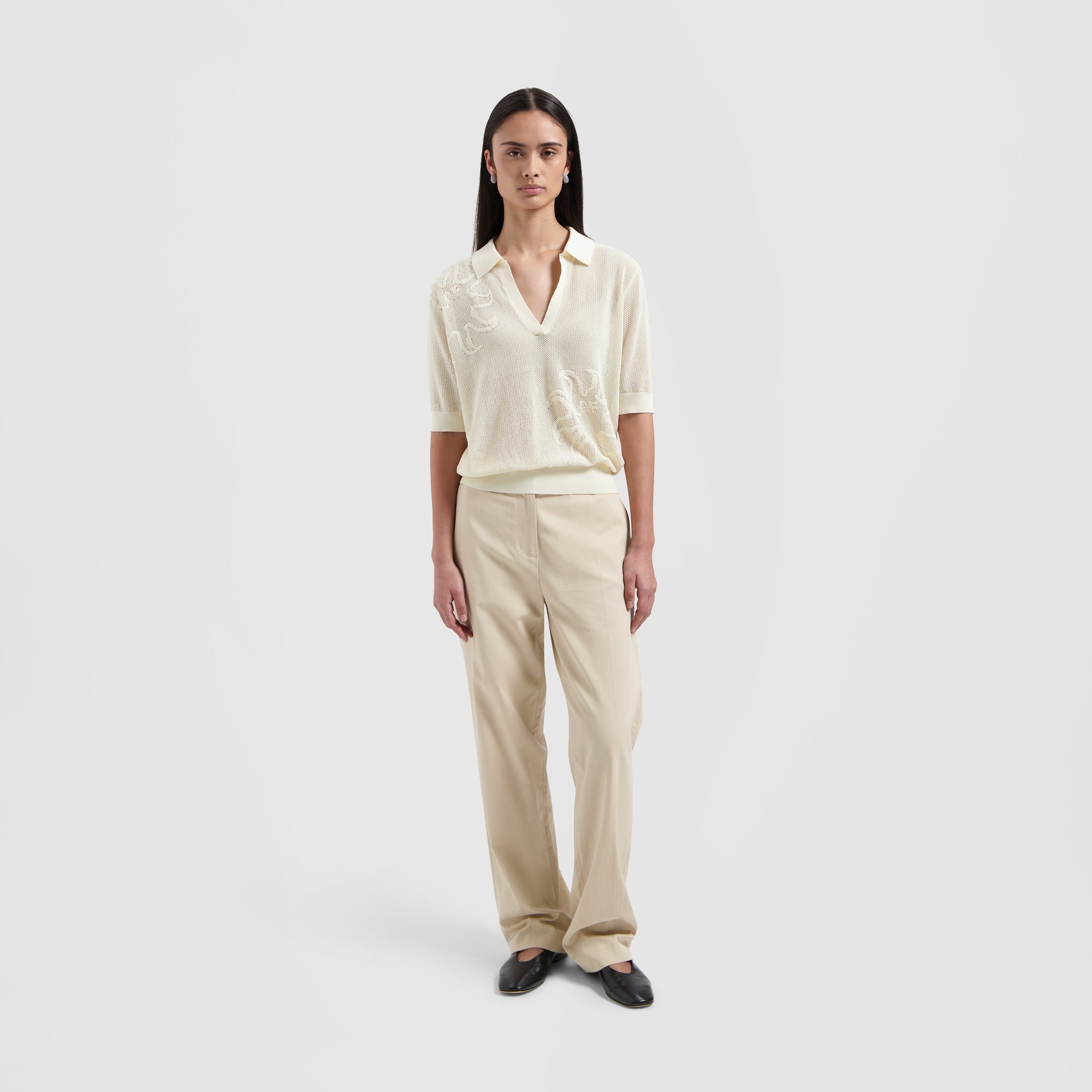 Sun Knitted Polo Top