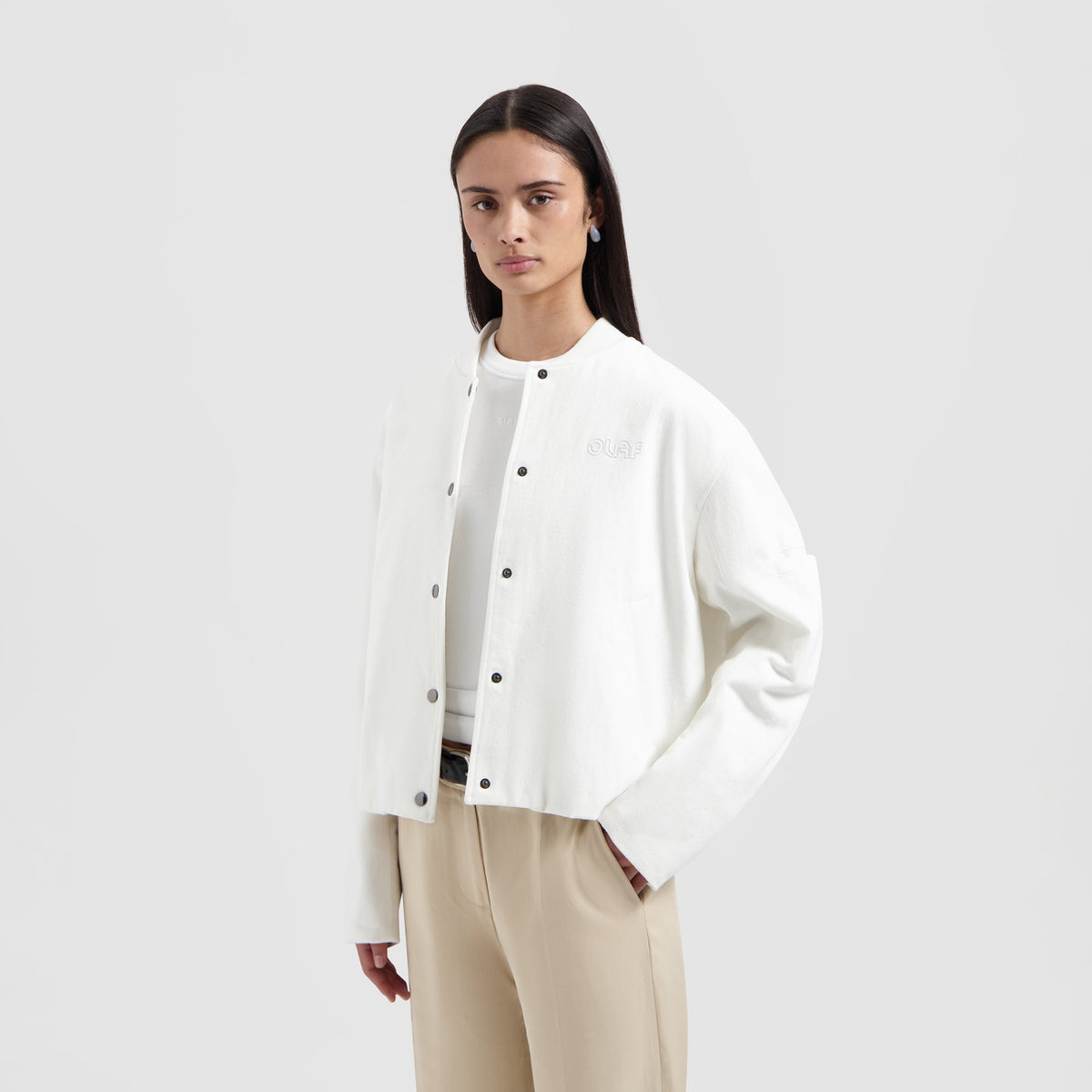 SUN DENIM BOMBER JACKET | OFF WHITE