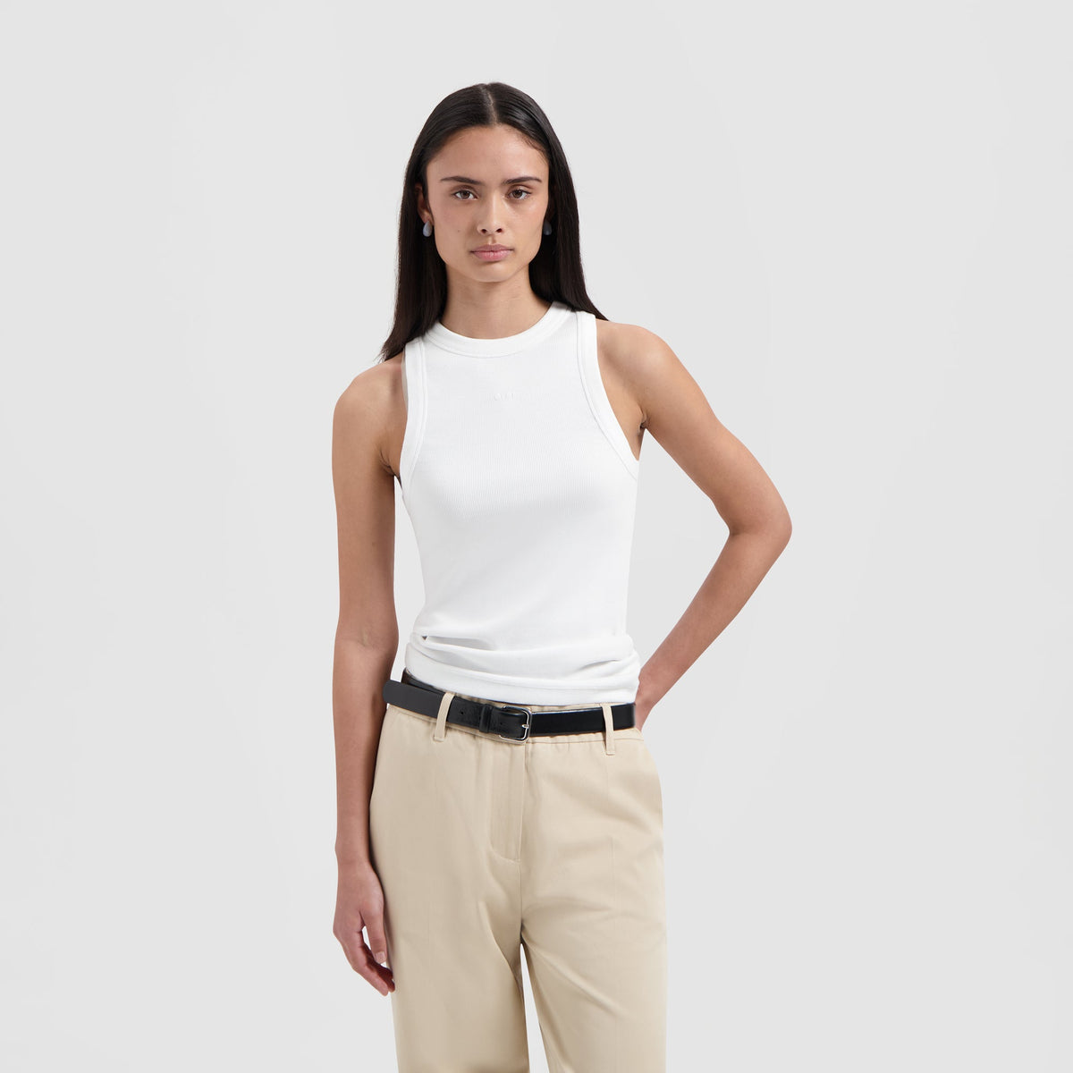 RIB TANKTOP | OPTICAL WHITE