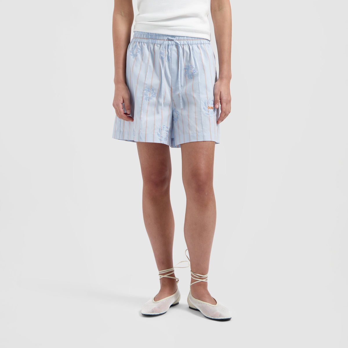 STRIPE EMBRO SUN SHORTS | SURF BLUE
