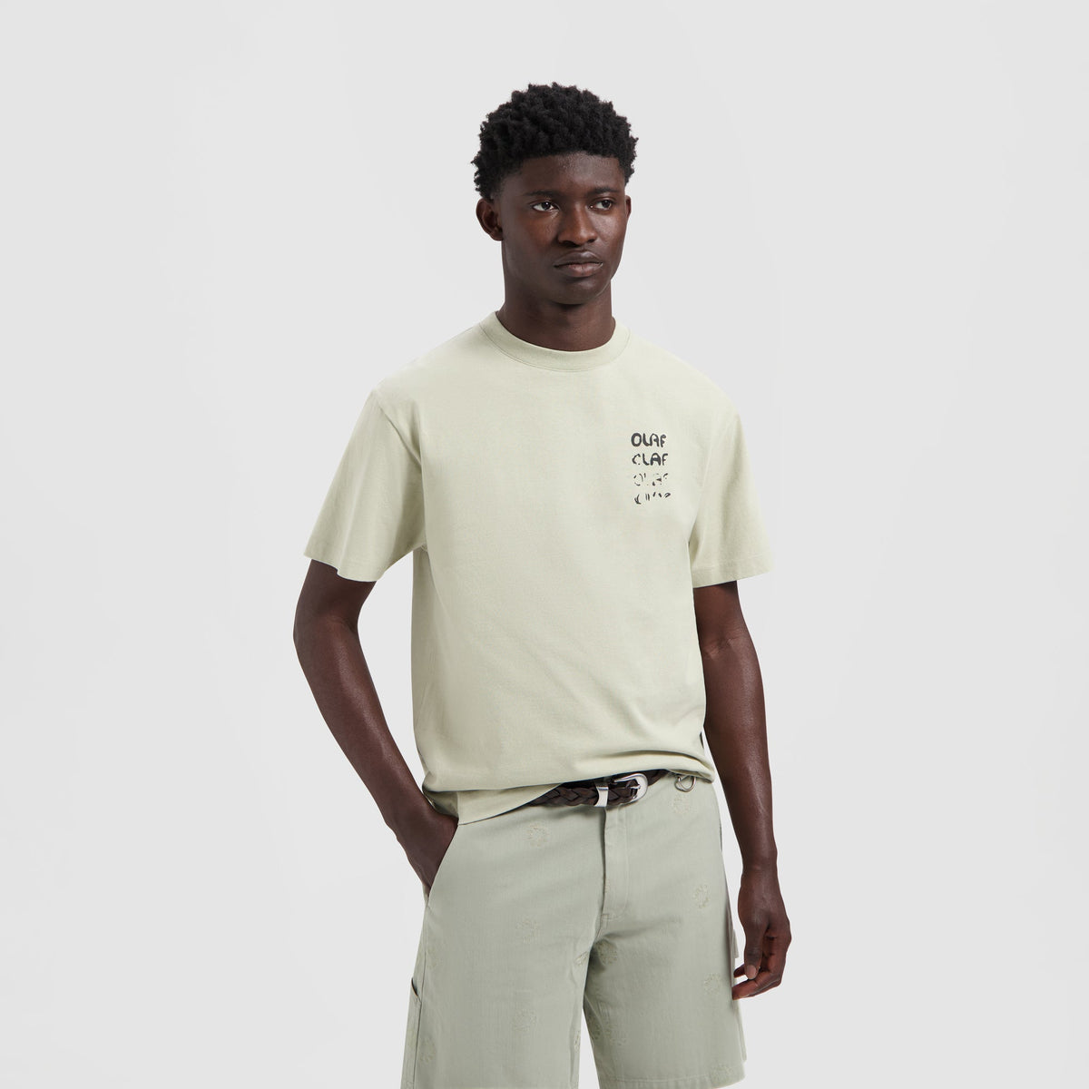 SPRAY GRAPHIC TEE | LIGHT SAGE