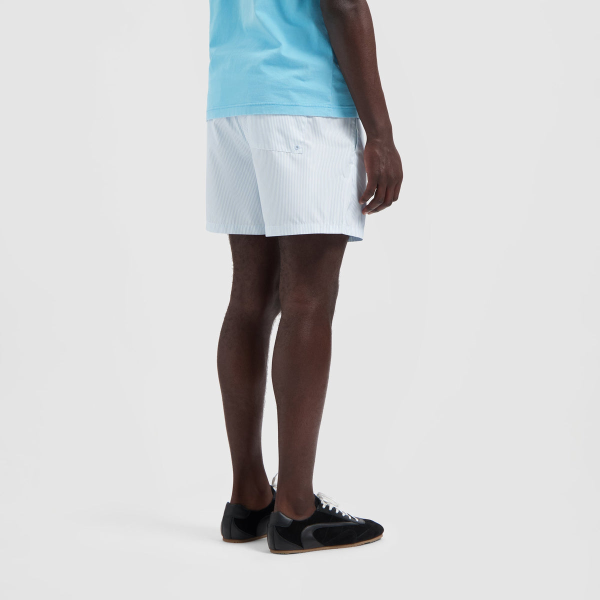 STRIPE SUN AOP SHORTS | SURF BLUE