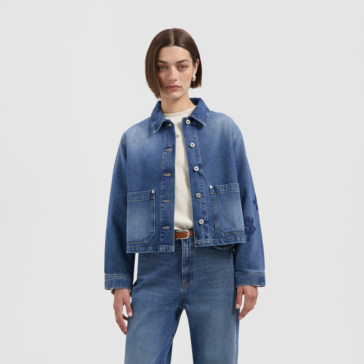 MONOGRAM DENIM JACKET | BLUE