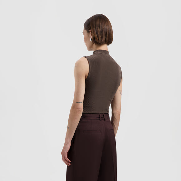 Signature Logo Mock Neck Top